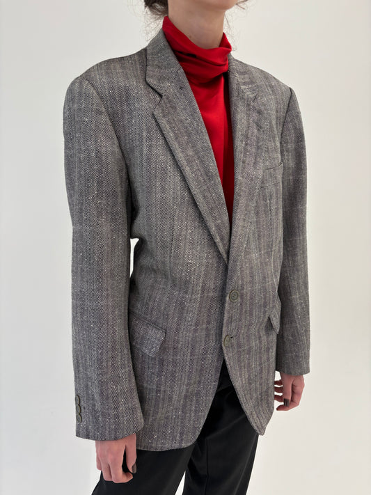 Sacou ultra luxury Scabal din lana și mătase naturală