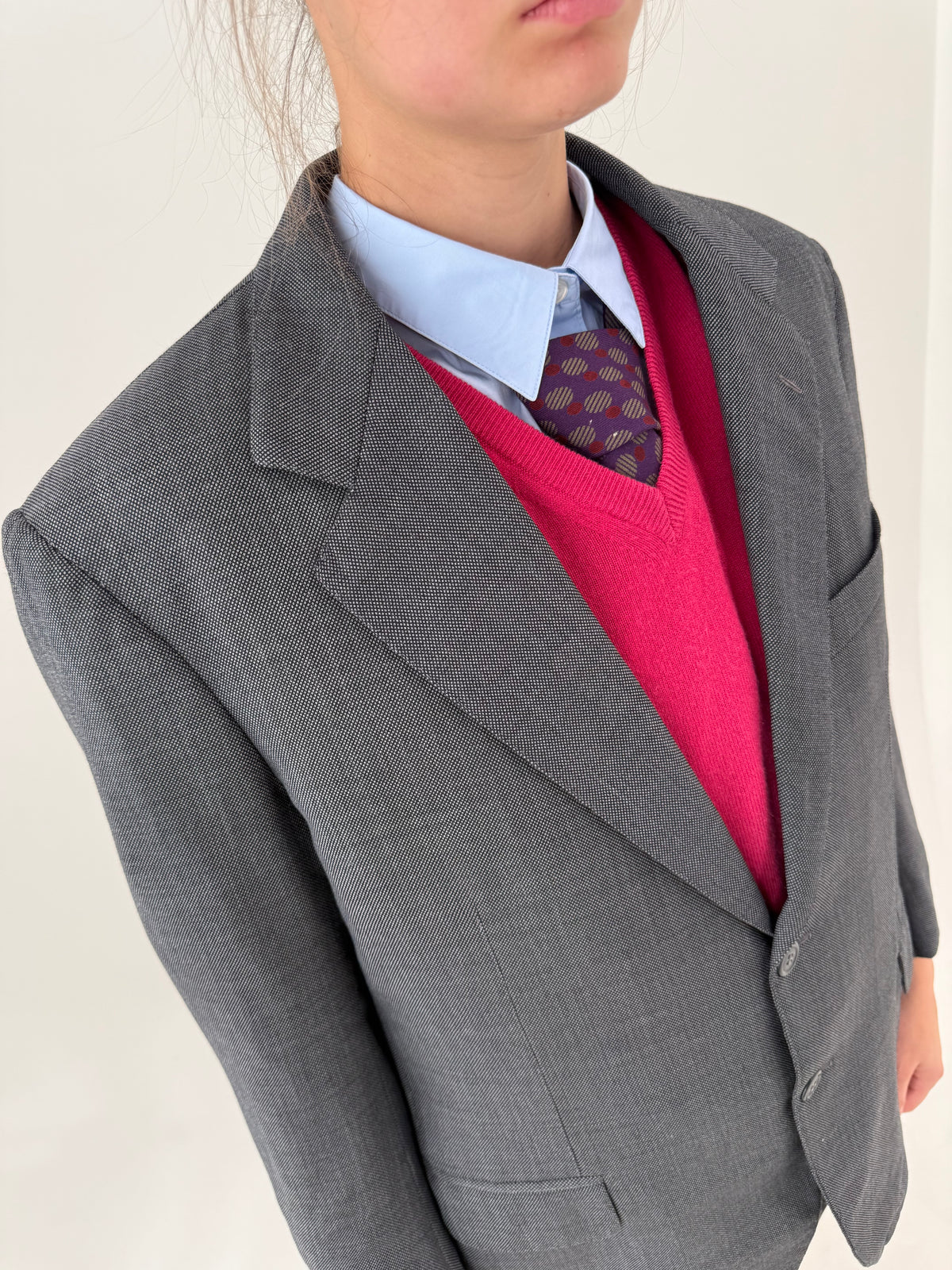 Sacou high end sartorial italian din stofă ultra luxury super 150’s din lana și cașmir