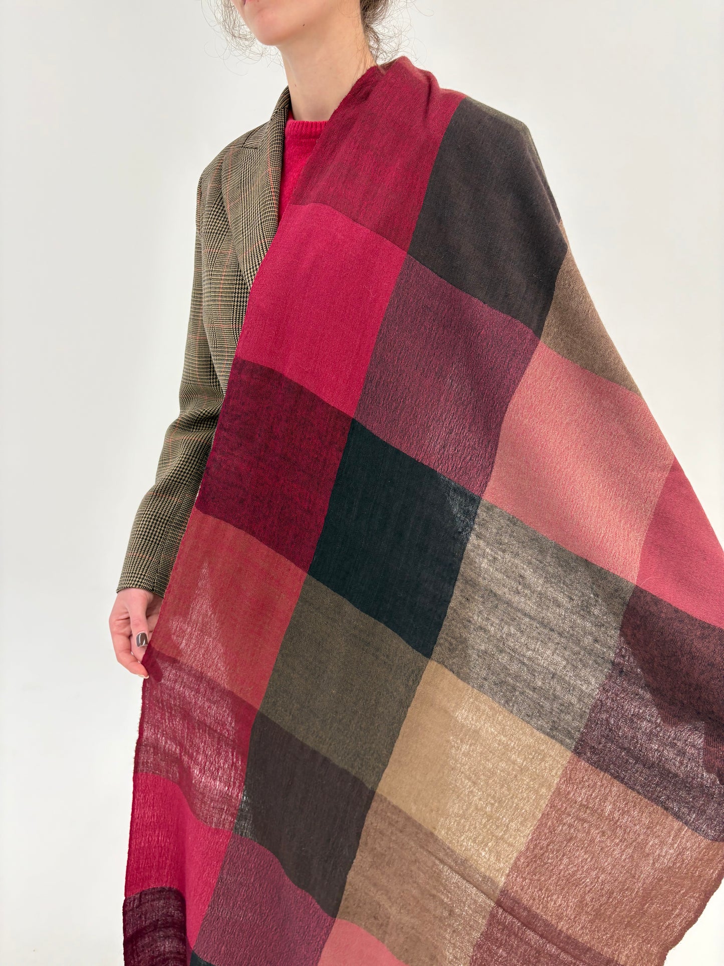 Shawl din lana extrafina cu vâscoza în culori superbe