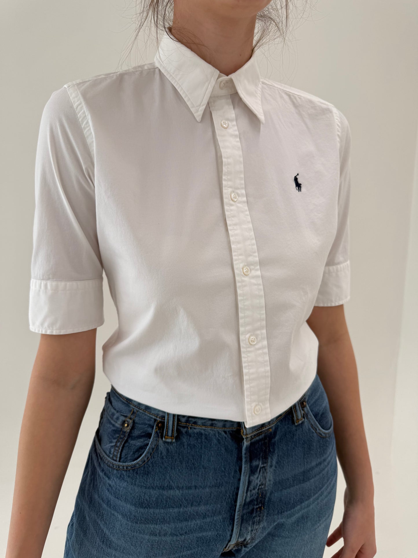 Cămașa cambrata Ralph Lauren din poplin confort excepțional