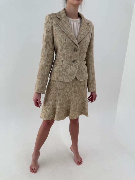 Deux piece clasic Max&Co by Max Mara din tweed de bumbac cu în