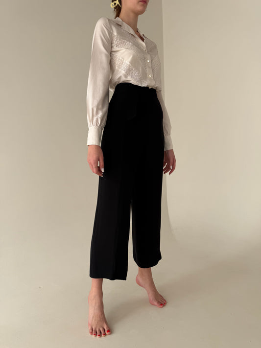 Pantaloni ultra luxury Giorgio Armani din mătase naturală
