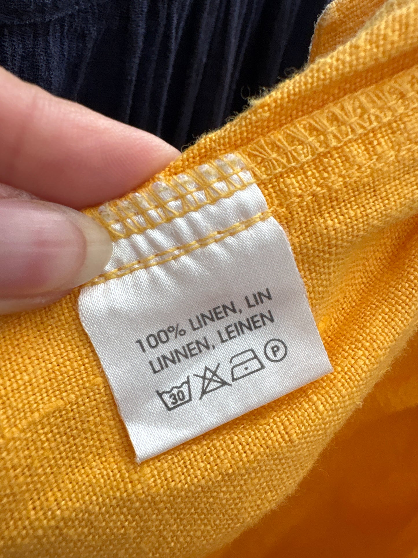 Pantaloni palazzo din pânză excepțională de in cu influențe casual