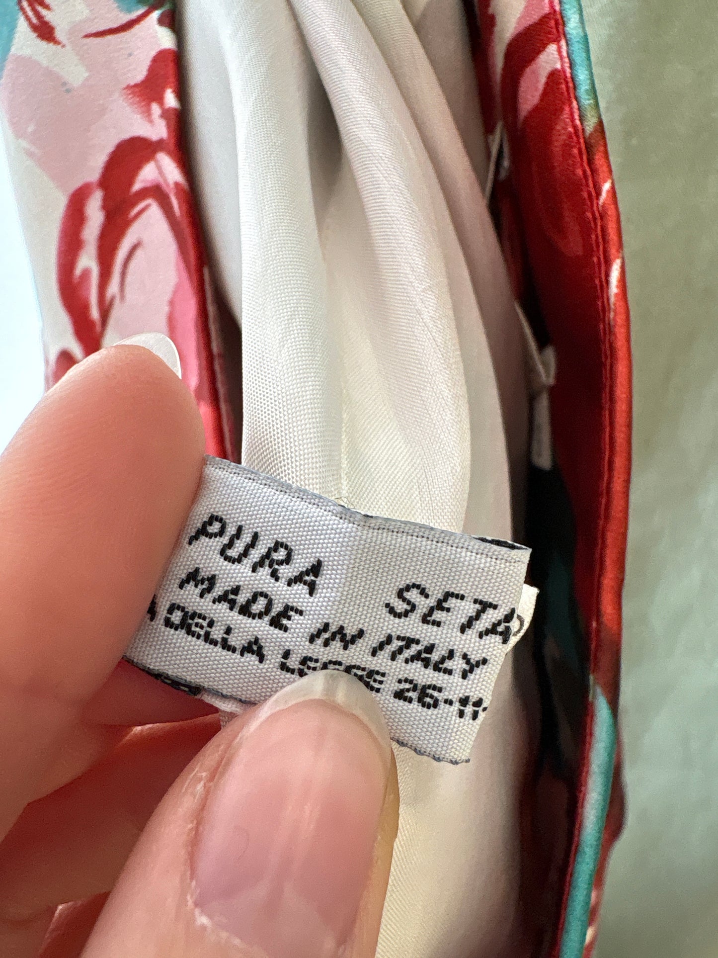 Fustă italiană din mătase naturală cu buzunare și print superb
