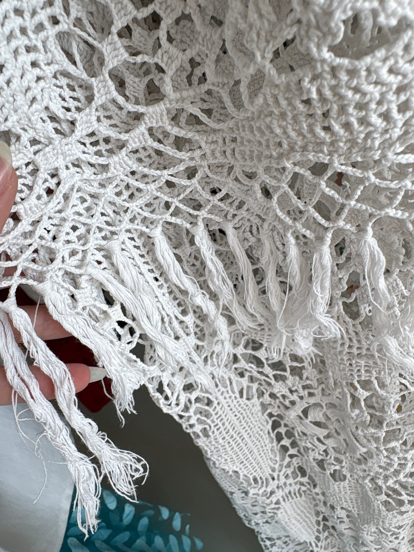 Rochie maxi spectaculoasă persoane foarte înalte din macrame lucrat manual