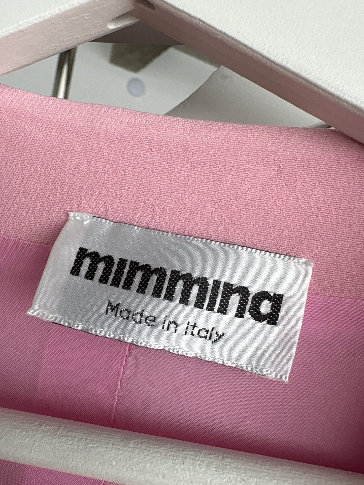 Sacou couture de brand ultra luxury italian Mimmina powder pink cu aplicații manuale