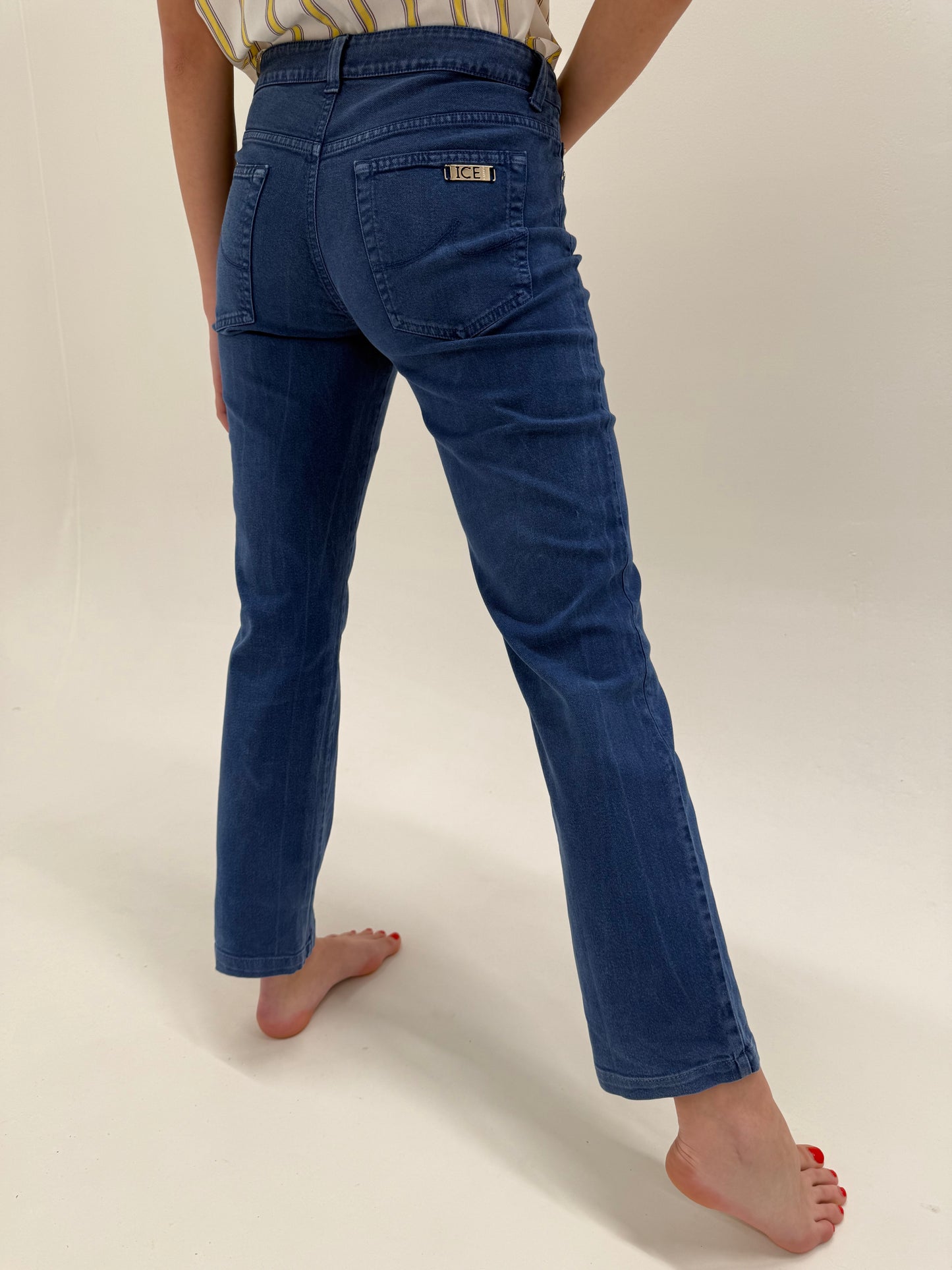 Jeans luxury vintage Iceberg indigo wash straight leg ultra confort
