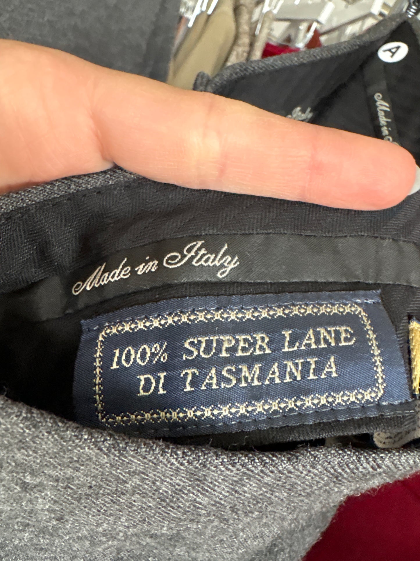 Pantaloni tall din lana luxury tasmaniana plină extrafina