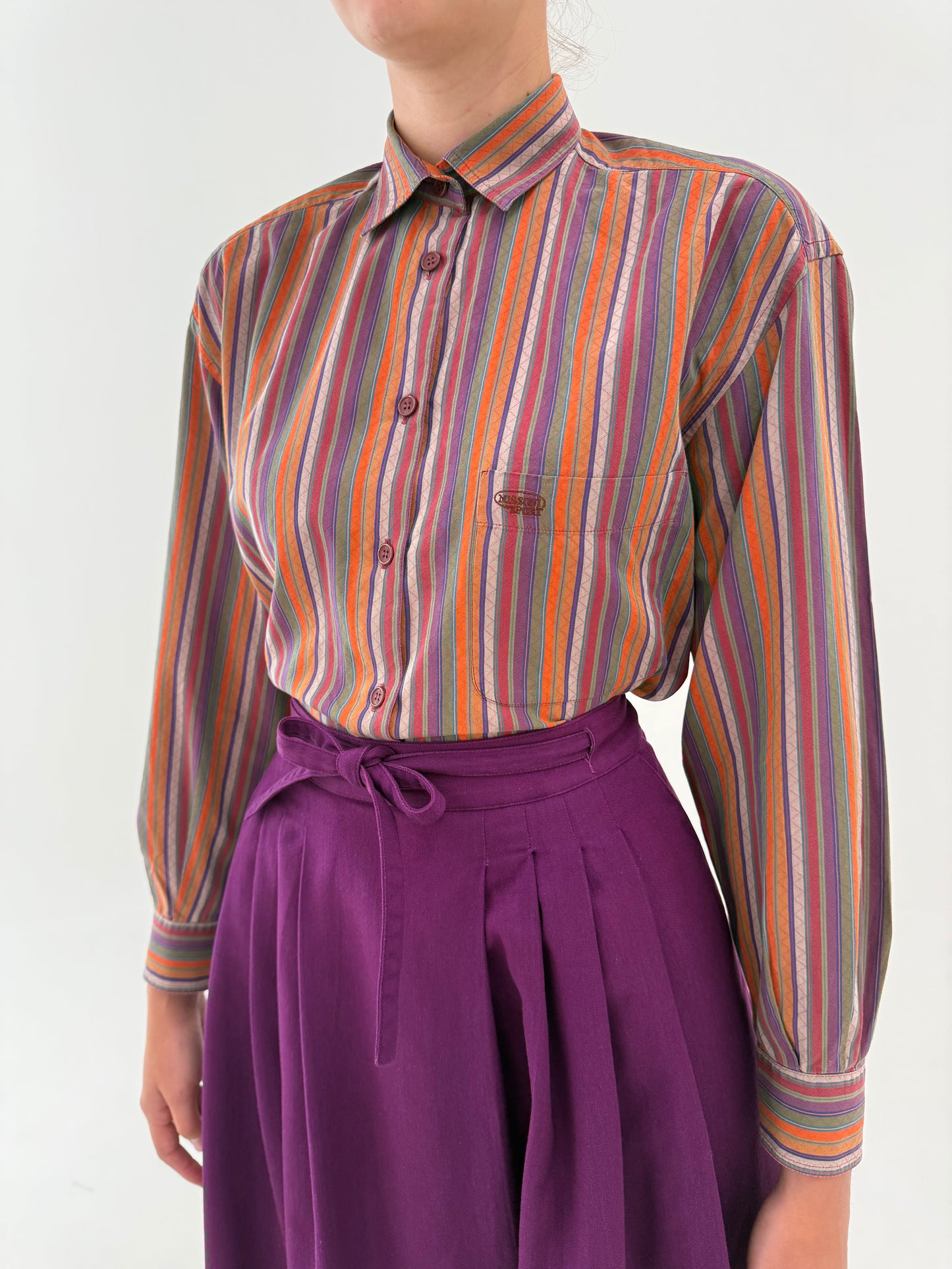 Cămașa Missoni din poplin excepțional plin texturat de bumbac moale în dungi