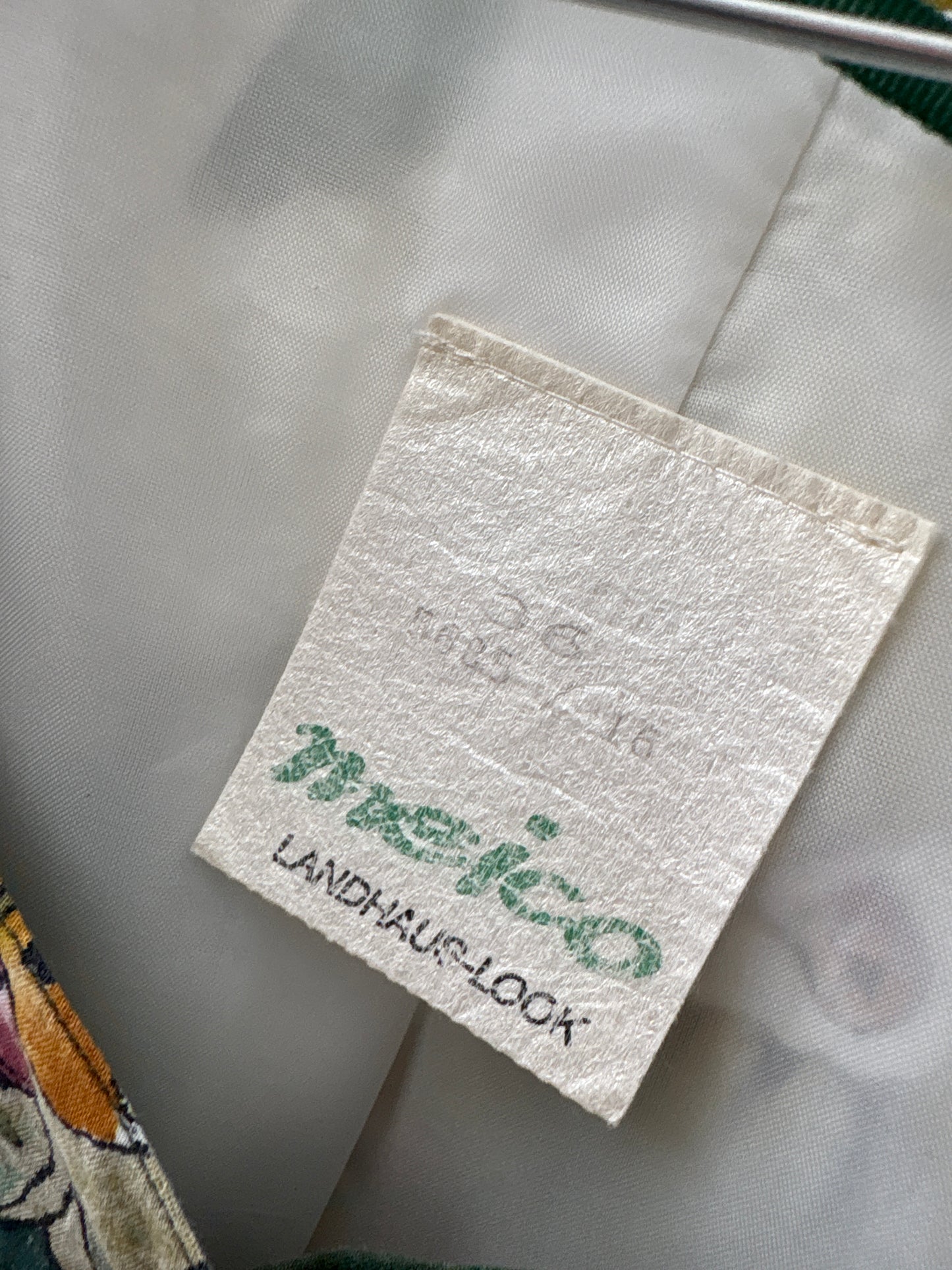 Sacou din bumbac premium cu print organic superb și umeri ușor bufanți