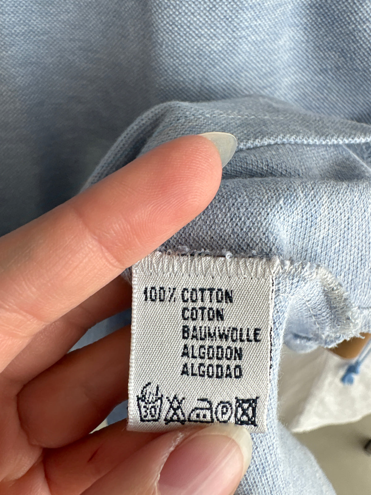 Top polo baby Blue de brand luxury italian Fay din bumbac de gramaj mare