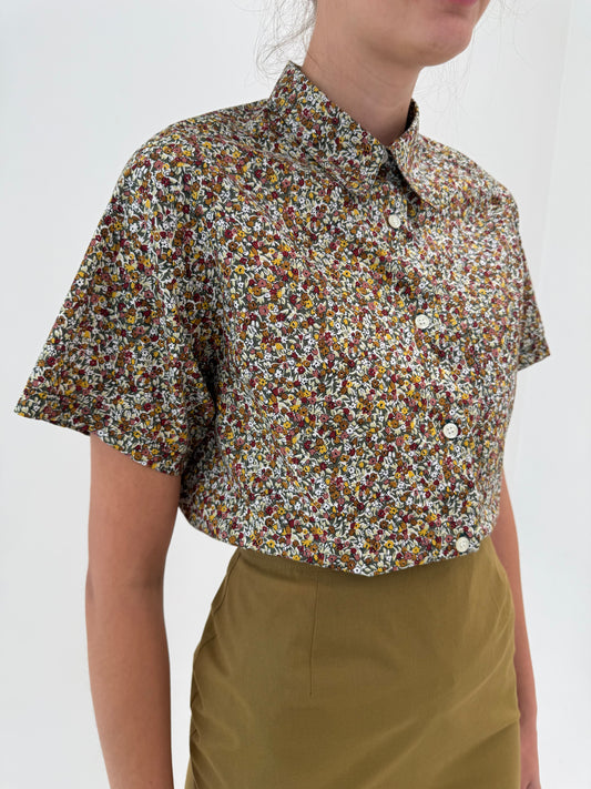Cămașa vintage luxury Cacharel în culori superbe din bumbac excepțional