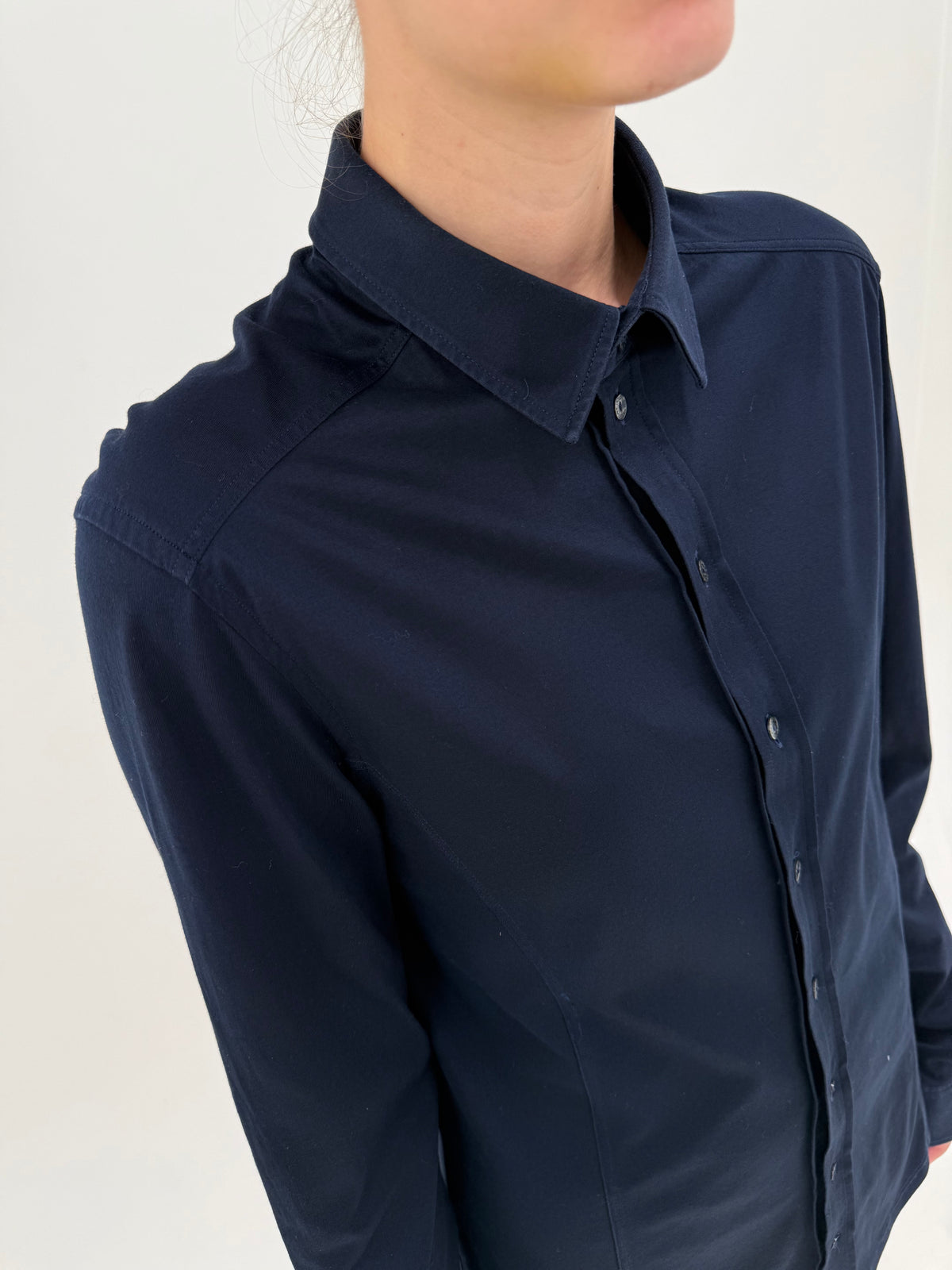 Cămașa Dolce&Gabbana tall din bumbac premium Navy blue ultra confort