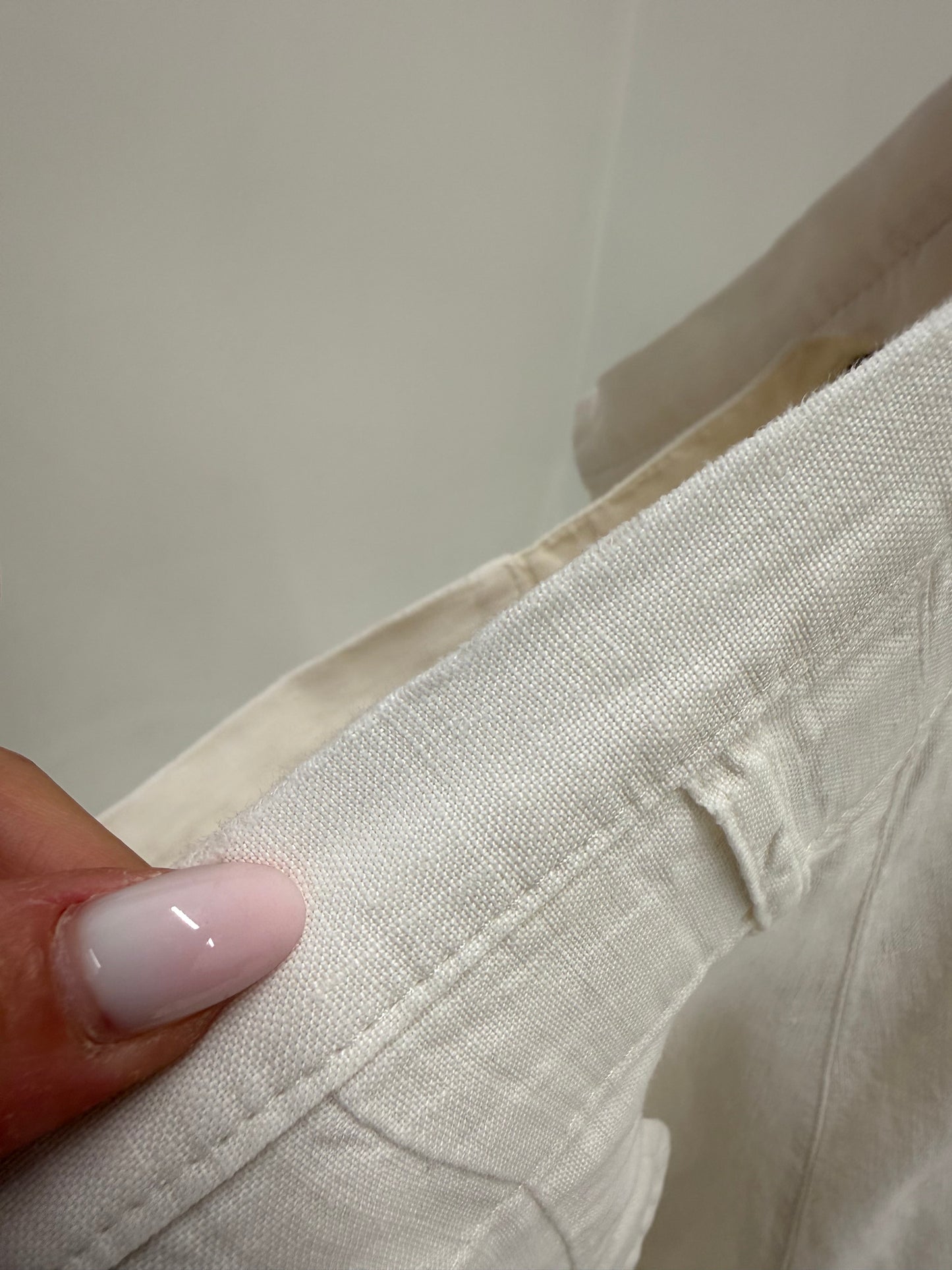 Pantaloni vintage din in premium cu pense adânci și talie extrem de înaltă