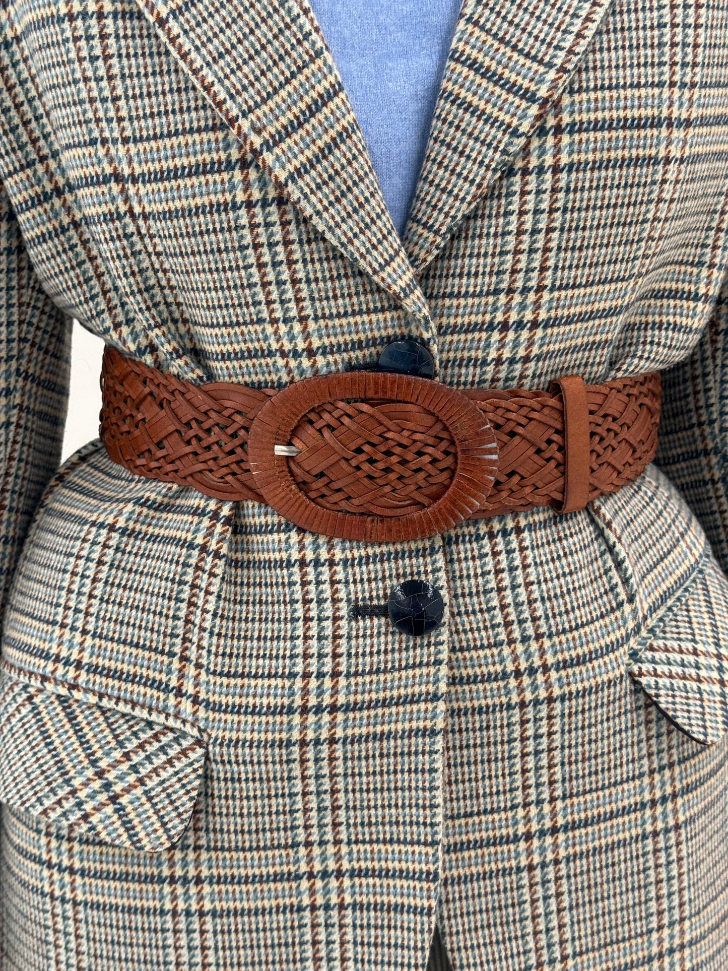 Centura superba din piele naturală împletită