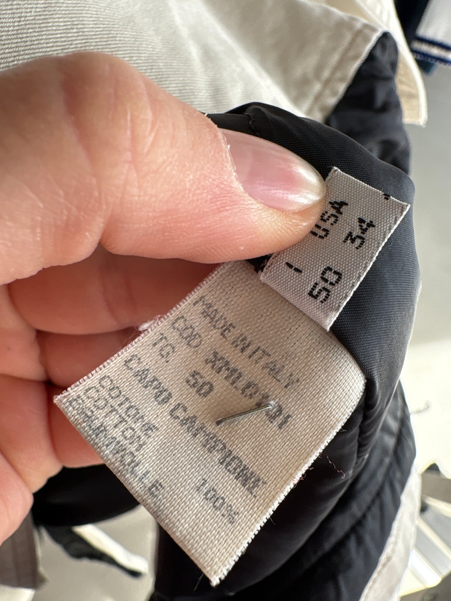 Trench Moschino vintage din jeans off white cu închidere dublă