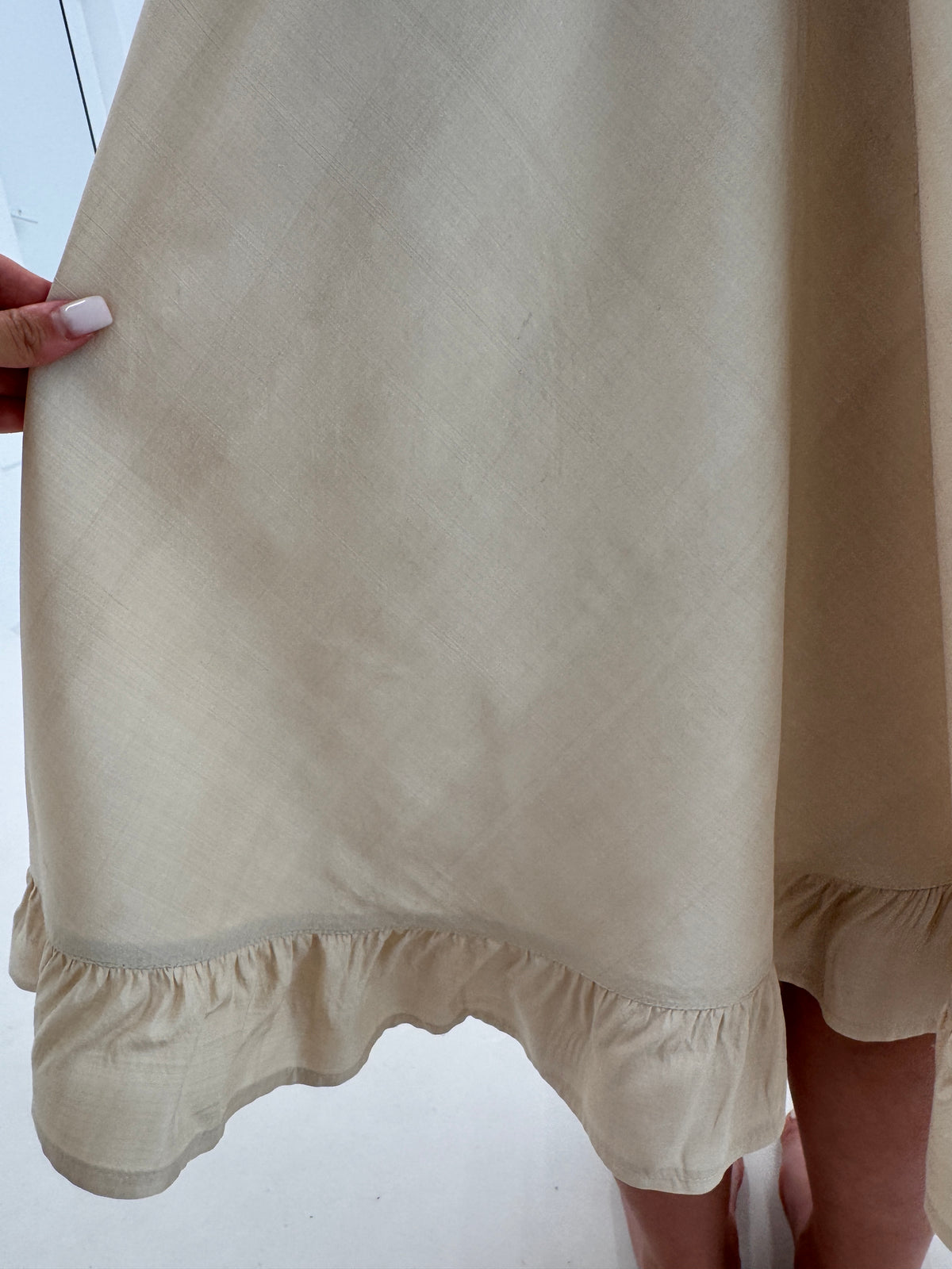 Set vintage light nude din pânză de mătase naturală de la zi la seară