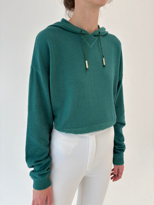 Hanorac pine green din lana extrafina de gramaj mare