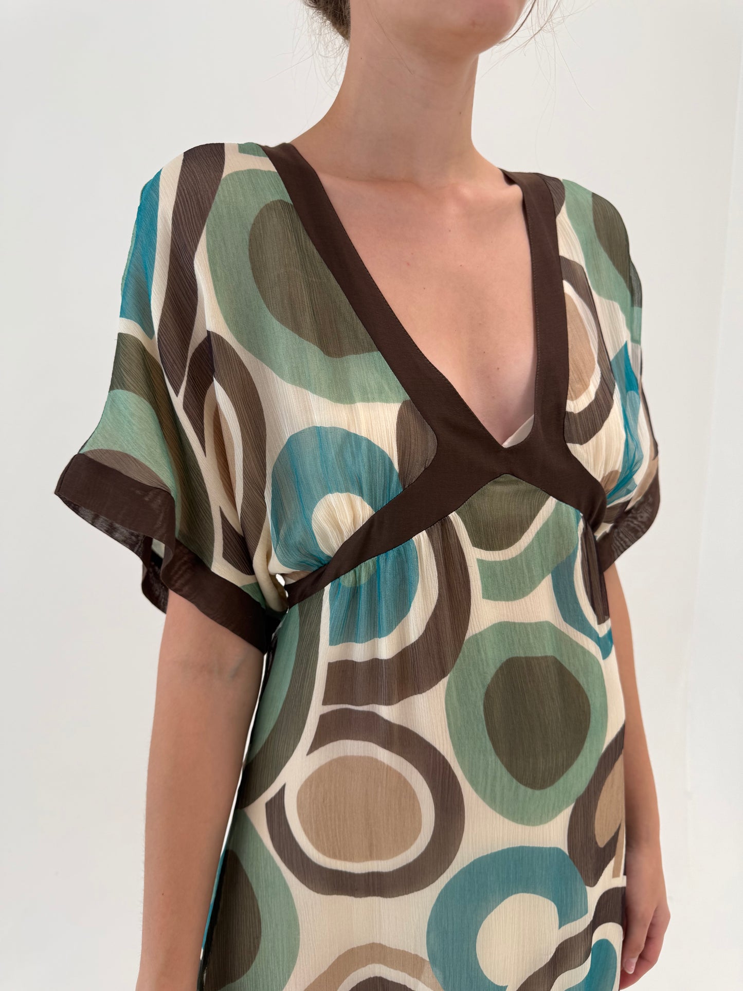 Rochie luxury Patrizia Pepe din mătase naturală în croi tip tunica