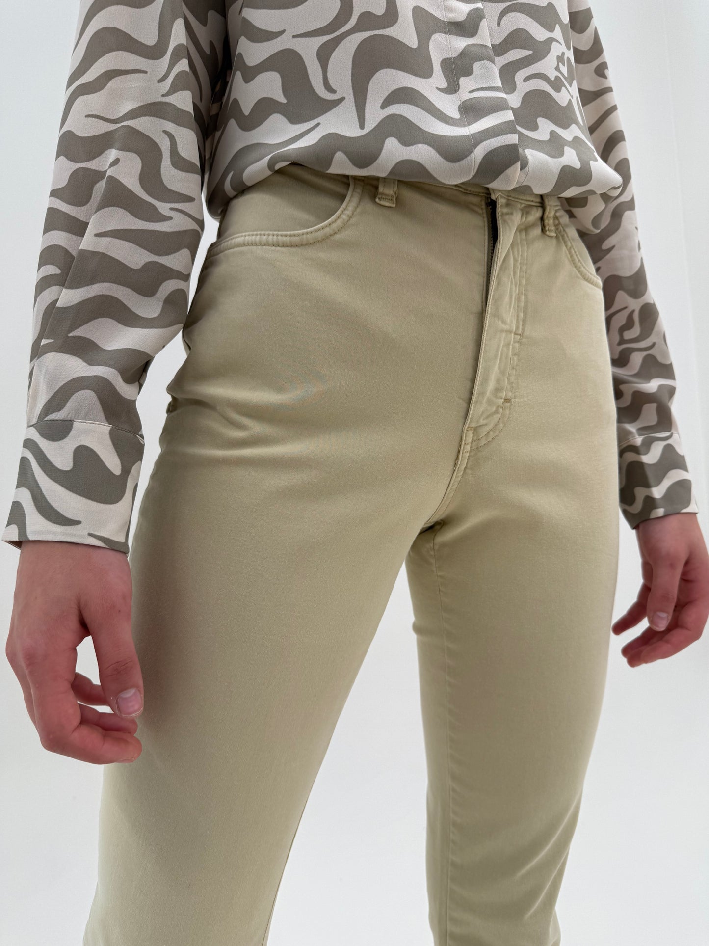 Jeans luxury de vară Trussardi camel ultra confort modelatori