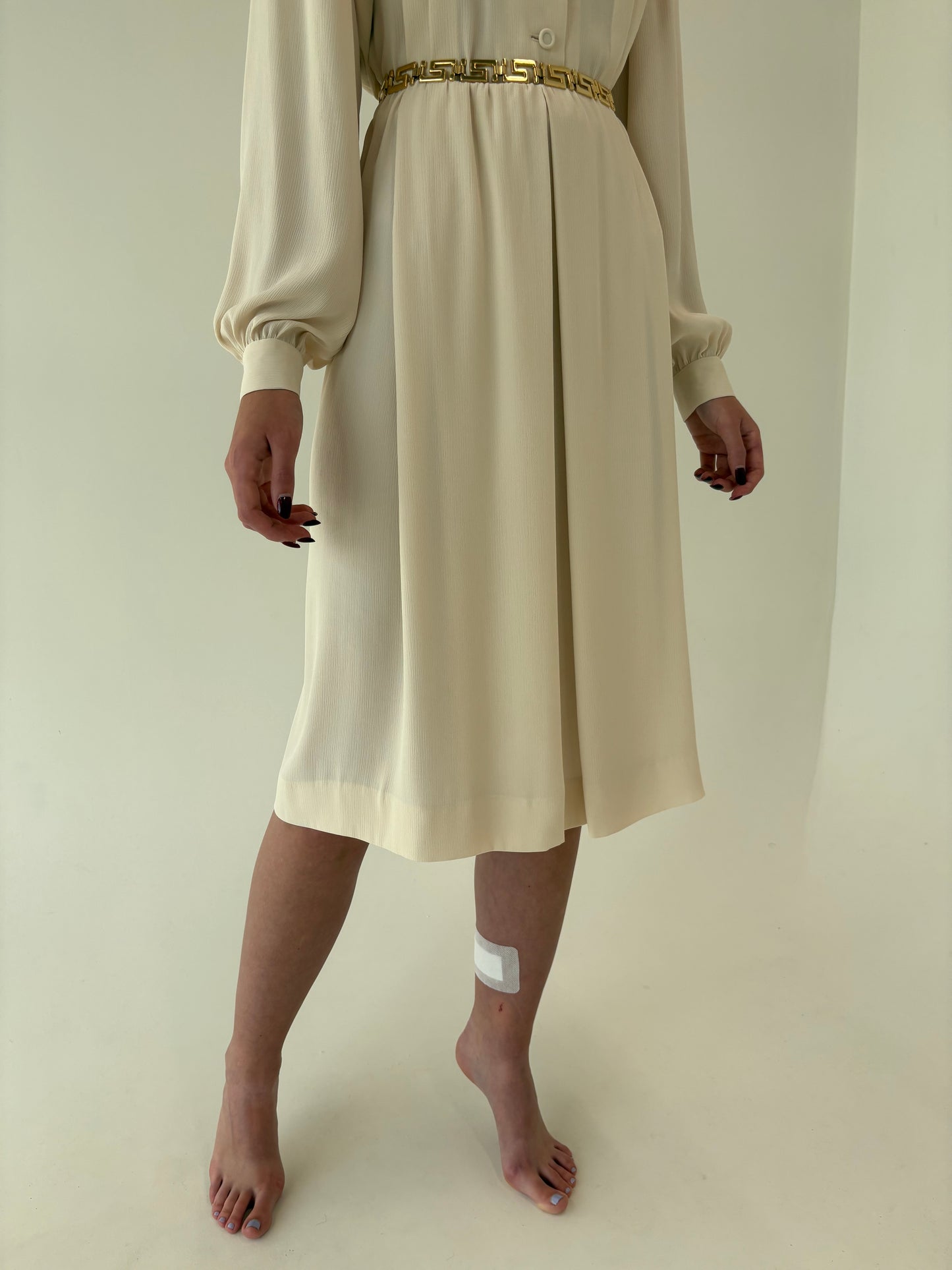 Rochie Old vintage ani 70 târzii butter white