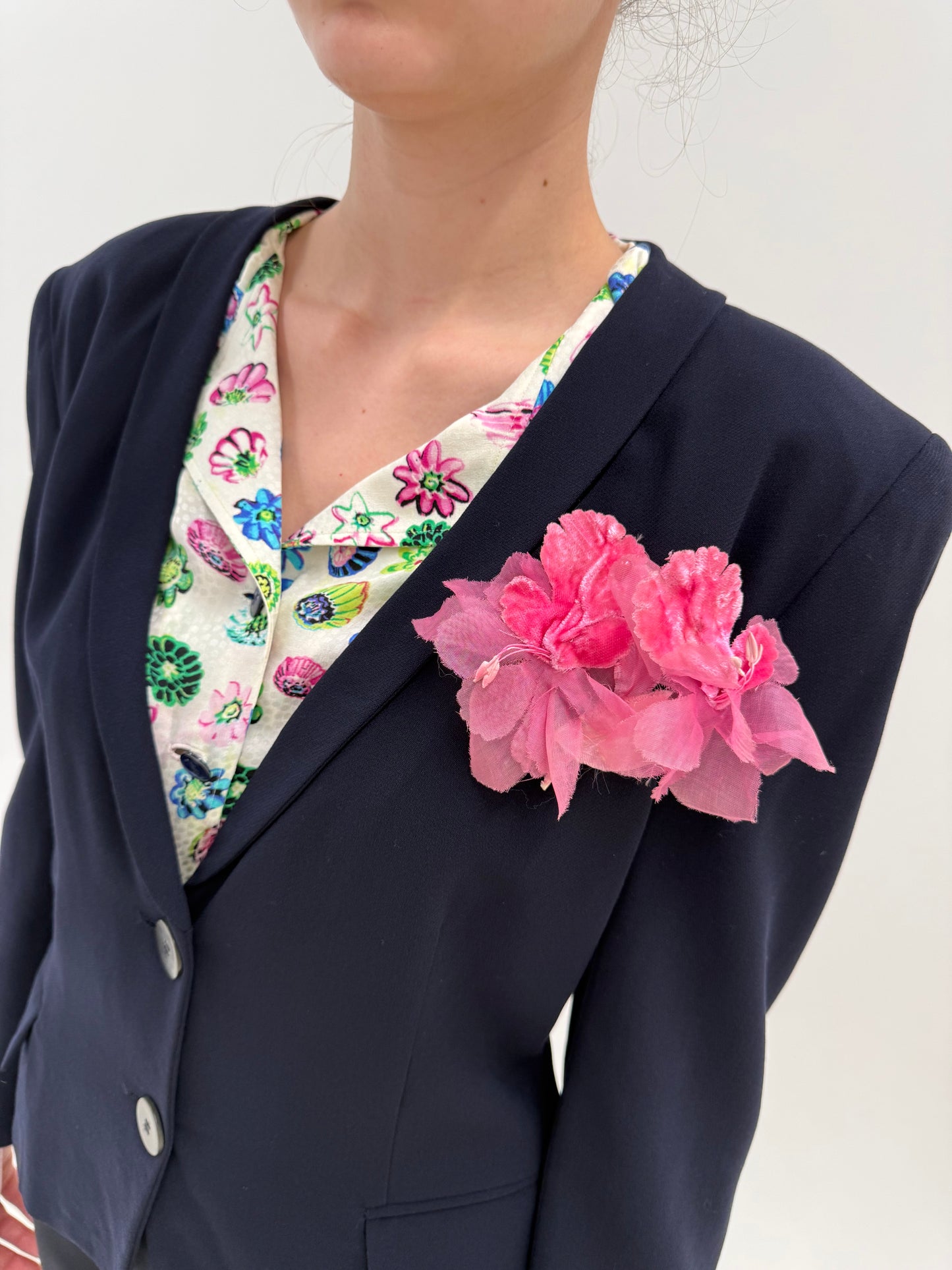 Sacou ultra luxury Giorgio Armani Navy blue cambrat de sezon cald