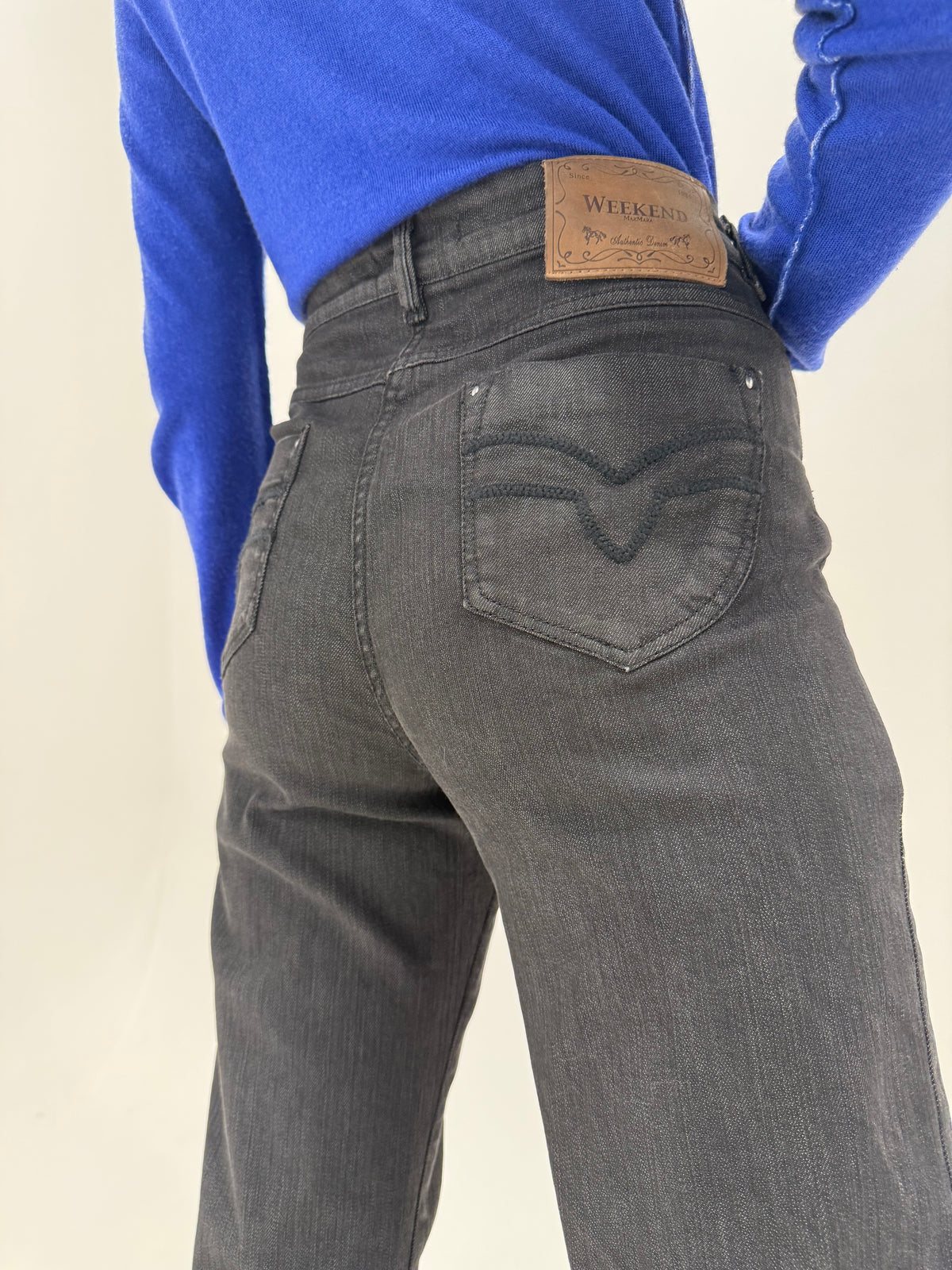 Jeans negri Max Mara ultra confort modelatori tall in croi clasic