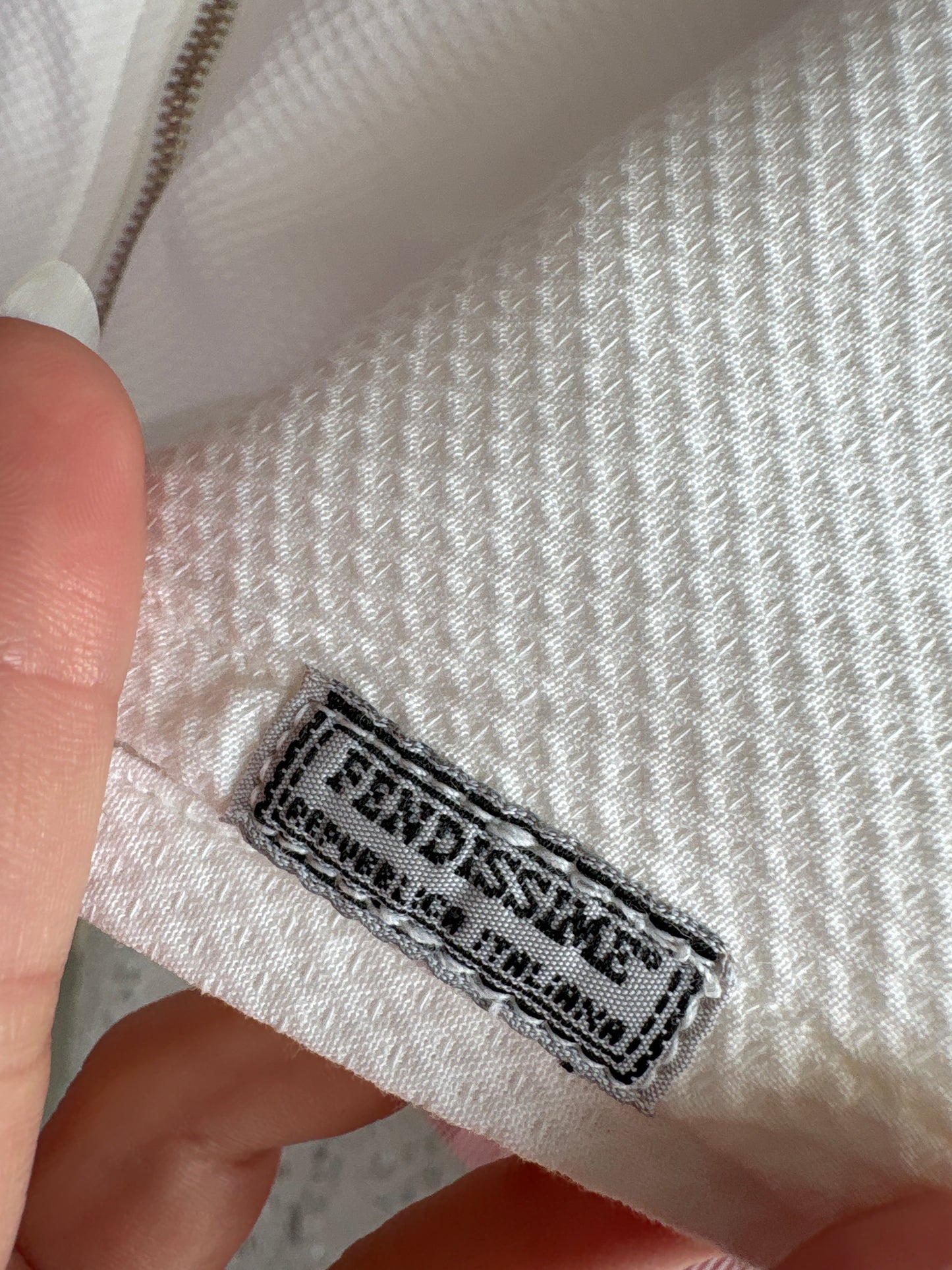 Top vintage de arhivă Fendi anii 90 cu influențe casual din bumbac texturat