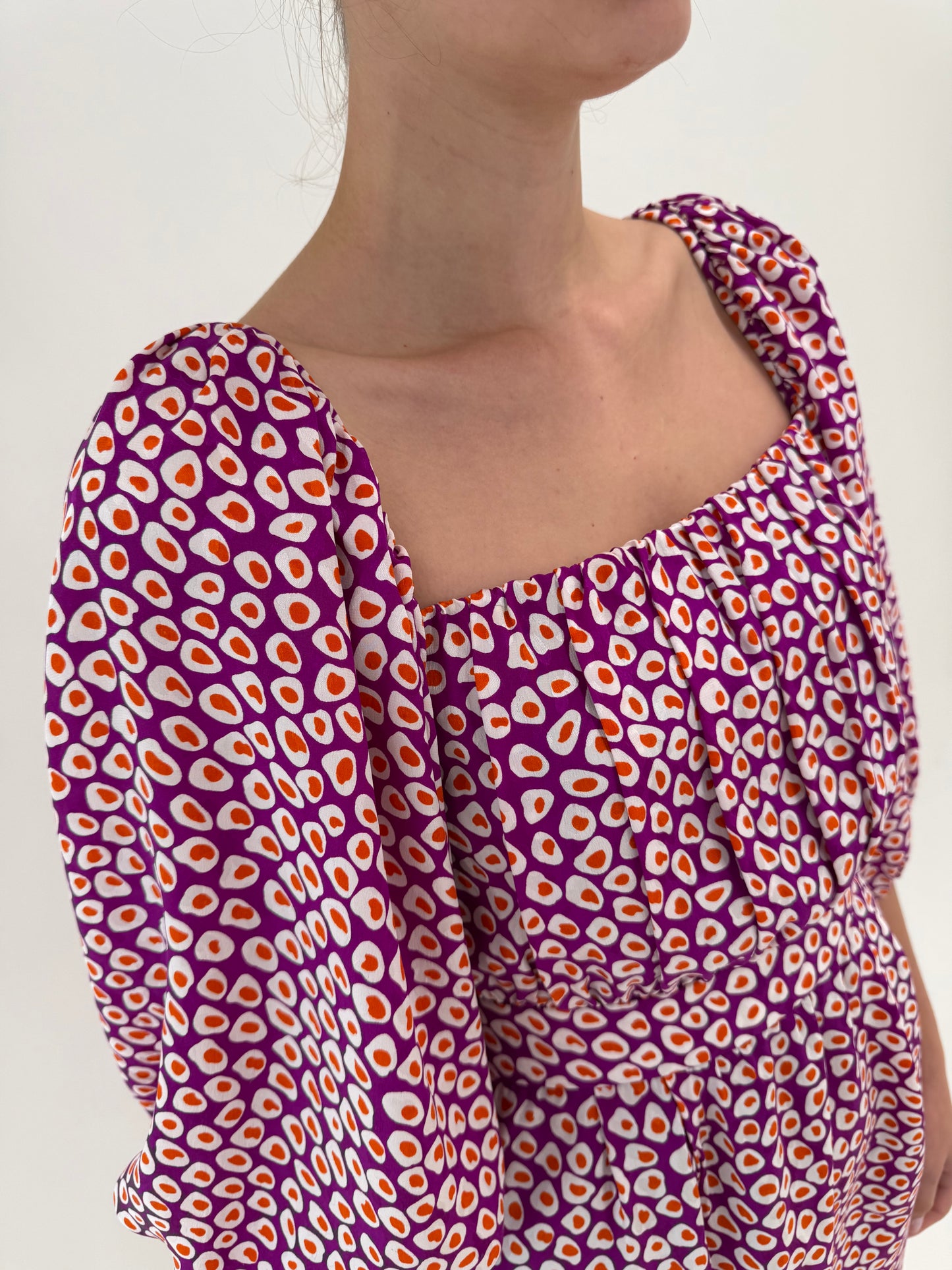 Rochie Yves Saint Laurent archive piece de colecție din mătase naturală circa 1980