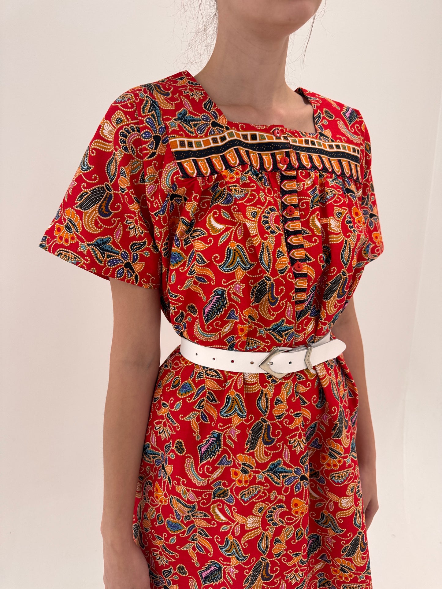 Rochie tip kaftan din pânză de bumbac