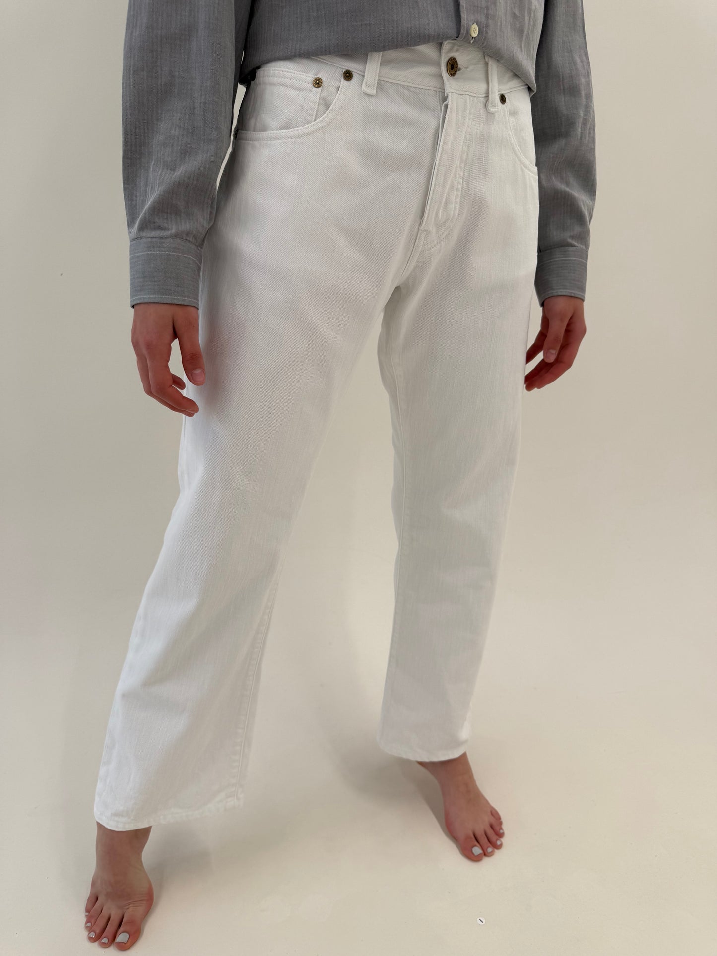 Jeans Armani vintage de vară în croi clasic straight leg