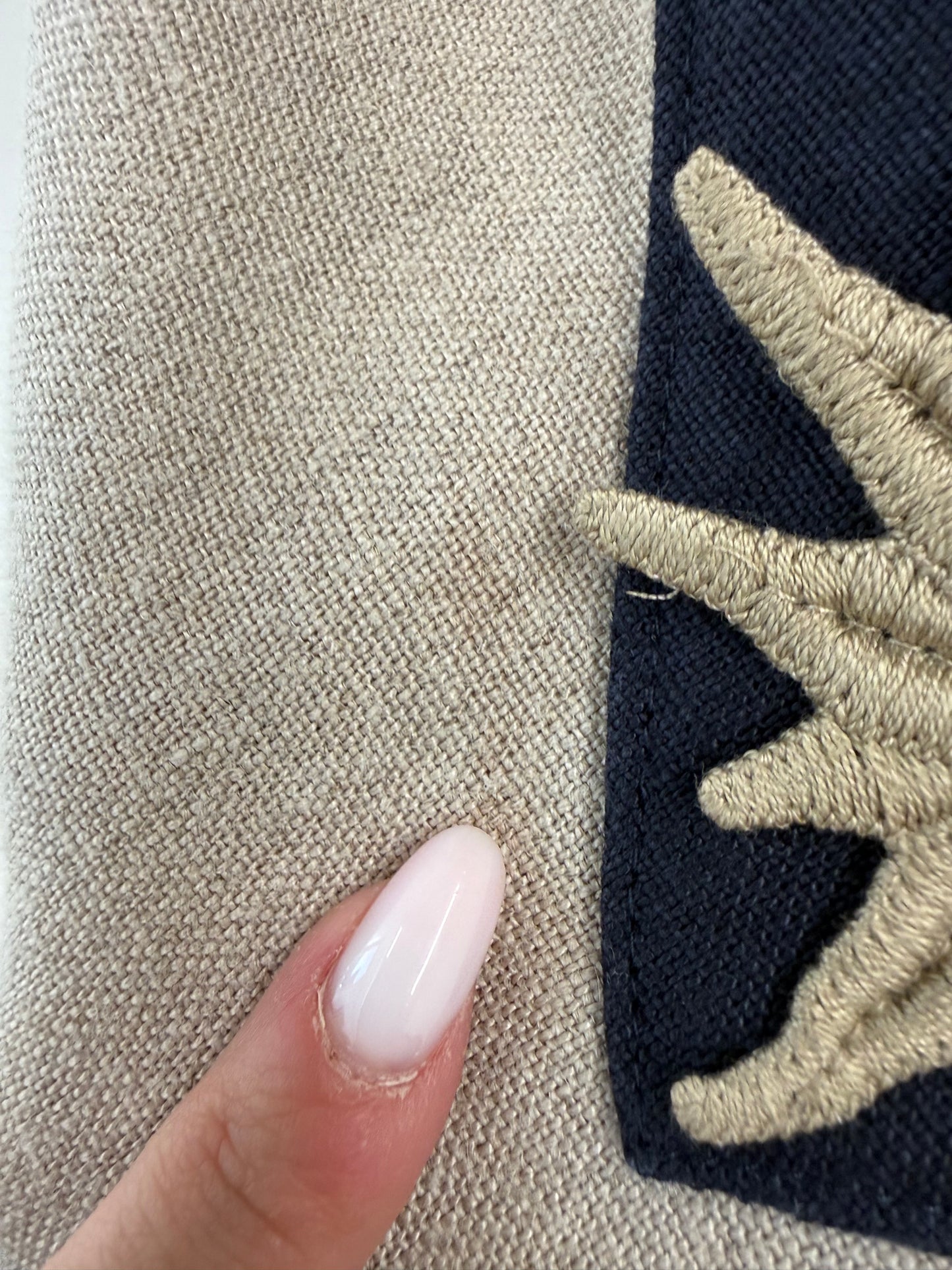 Rochie vintage colorblock din pânză grea de in cu corsaj Navy și sand nude
