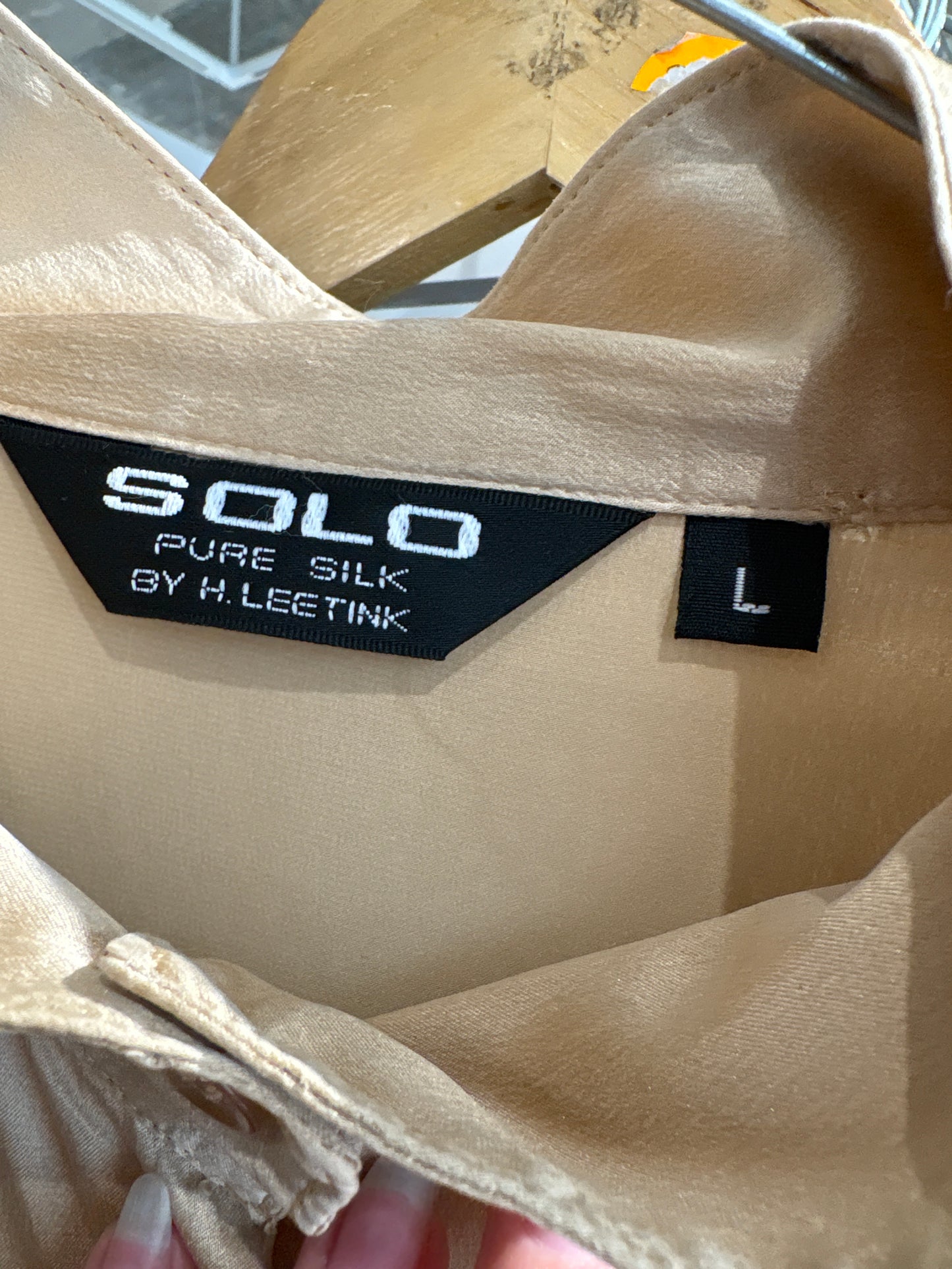 Cămașa din mătase naturală light gold