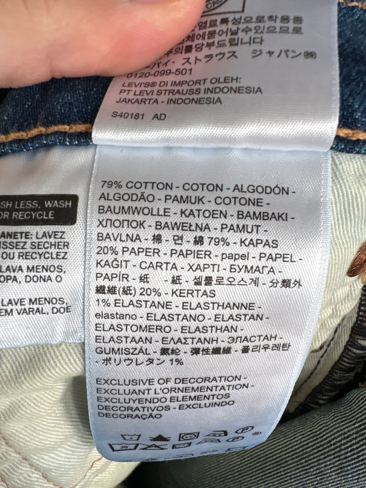 Jeans Levi’s 511 classic wash straight leg