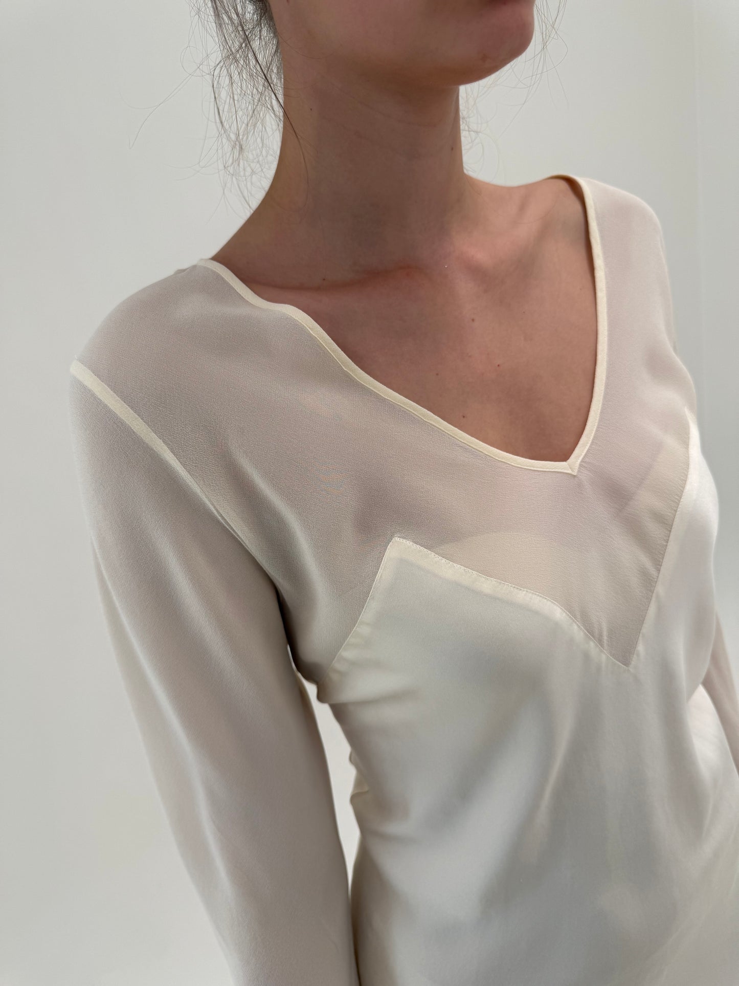 Rochie maxi ‘slip dress’ din 2 tipuri mătase naturală de brand în bie