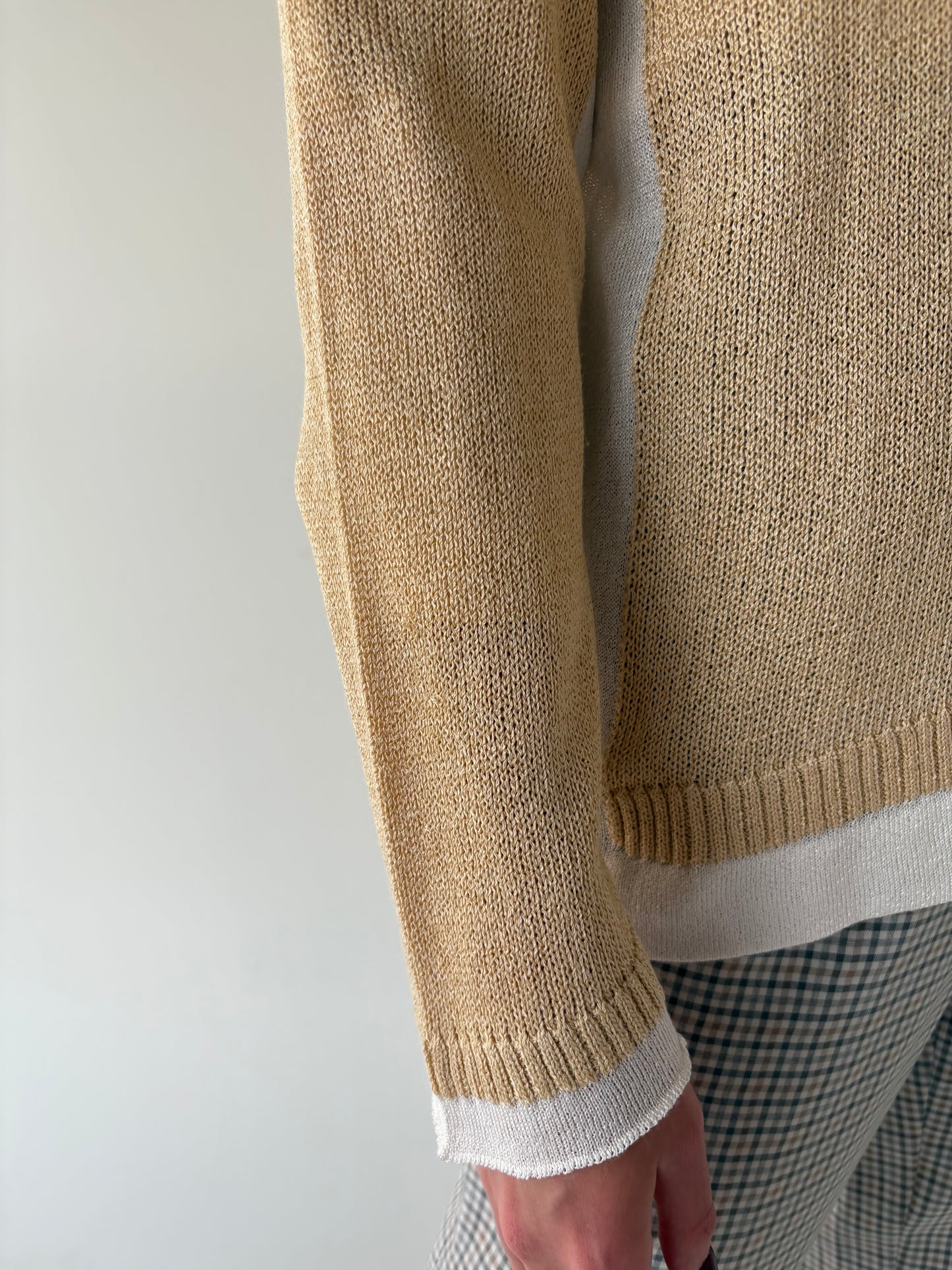 Cardigan italian camel din jerse excepțional de brand luxury