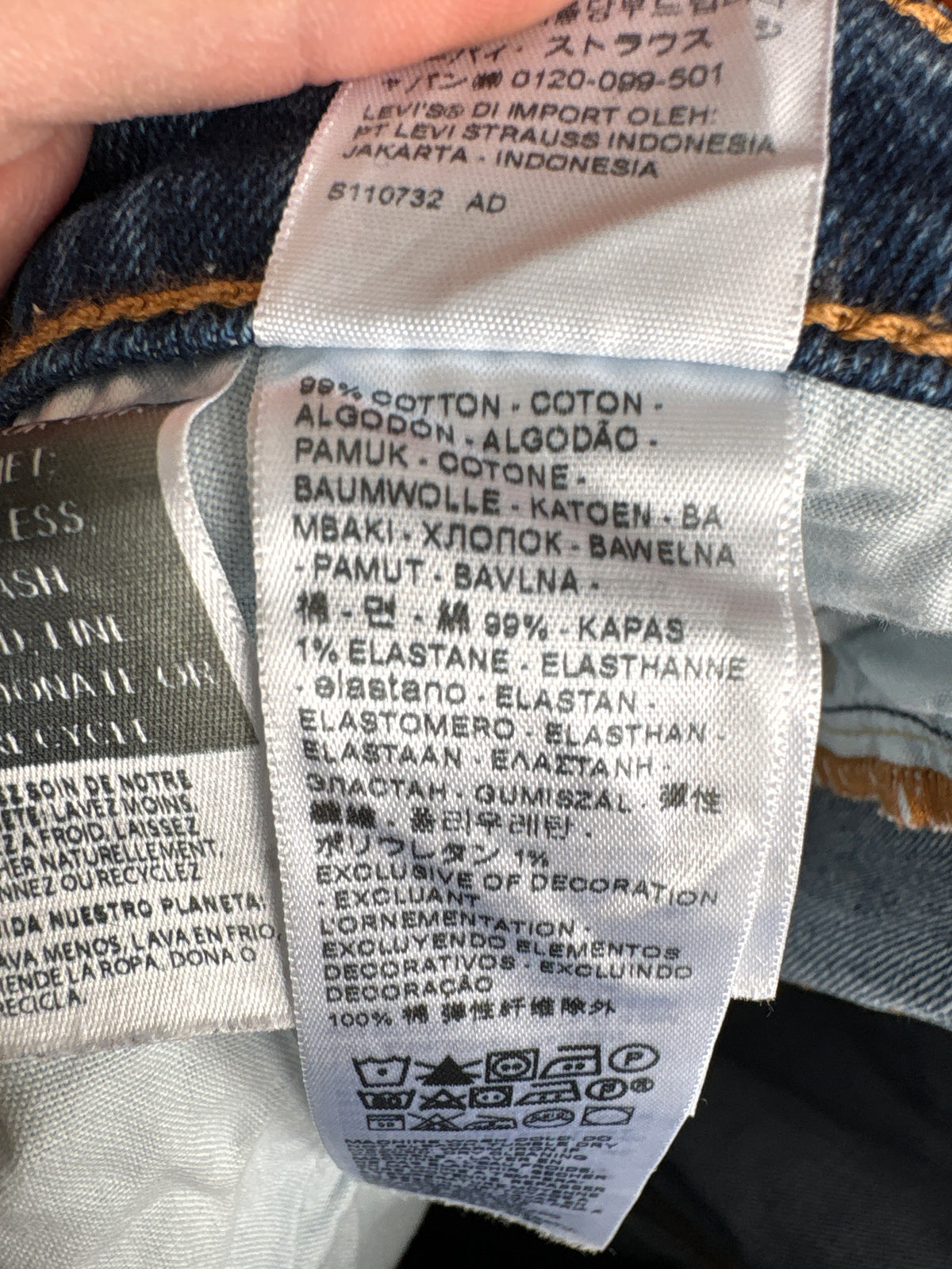 Jeans Levi’s 501 classic wash din bumbac gros confort