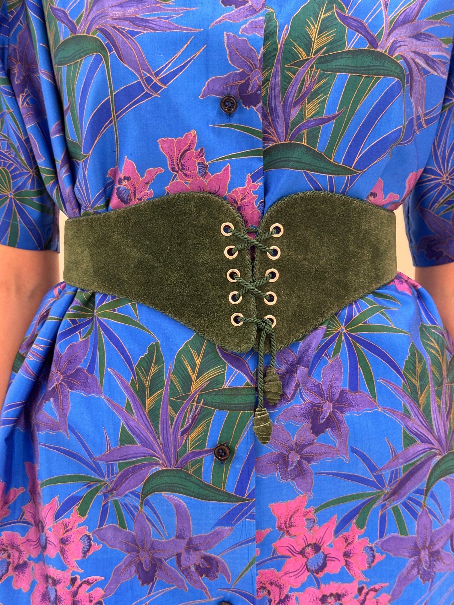 Centura vintage din piele naturală întoarsă reglabilă