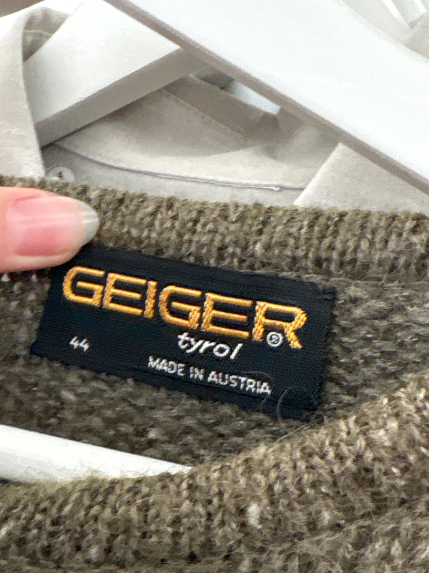 Jacheta vintage super groasă din lana și mohair cu aplicații 3D