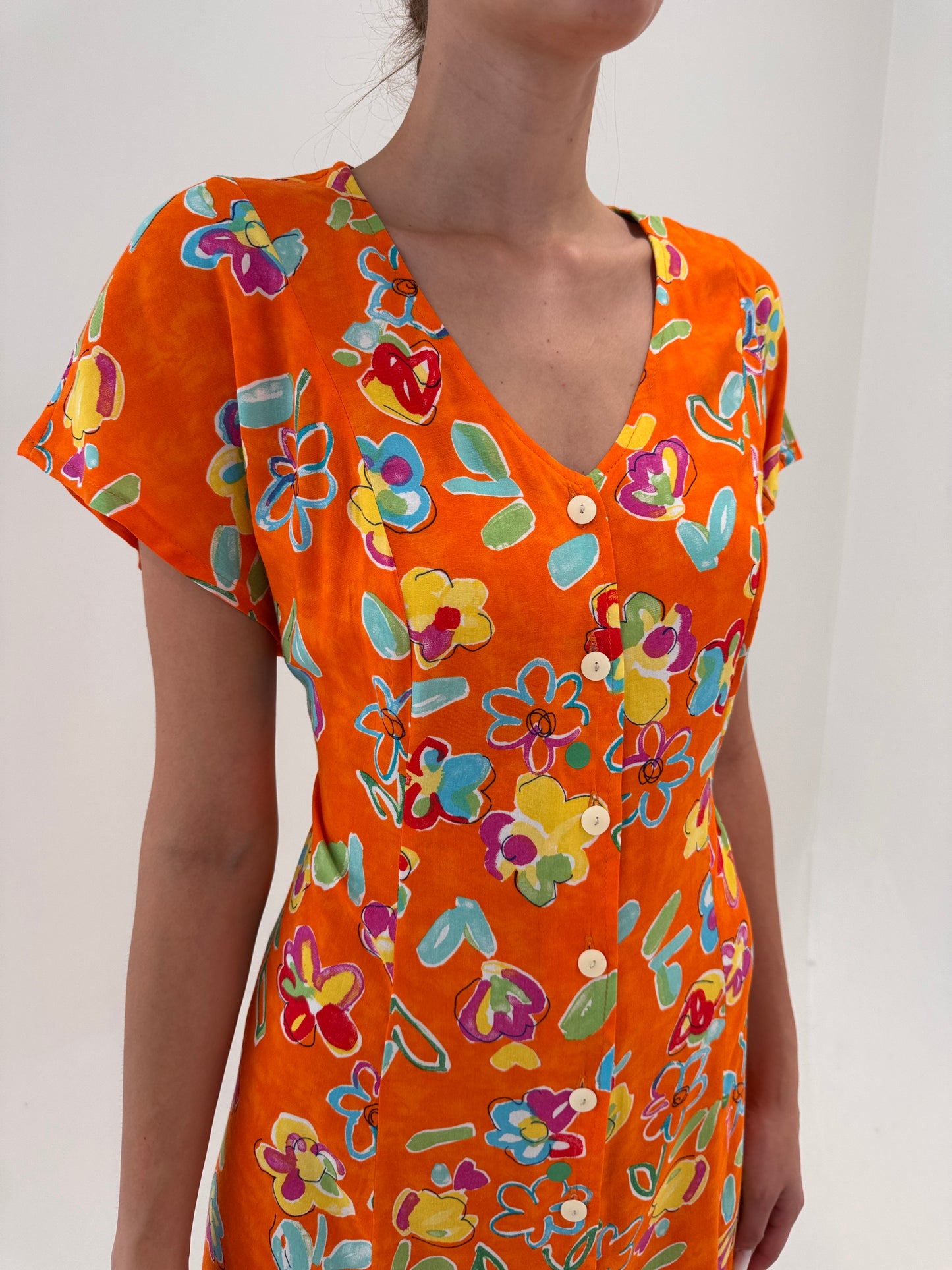 Rochie vintage maxi super vaporoasă în culori tari cu talie reglabilă