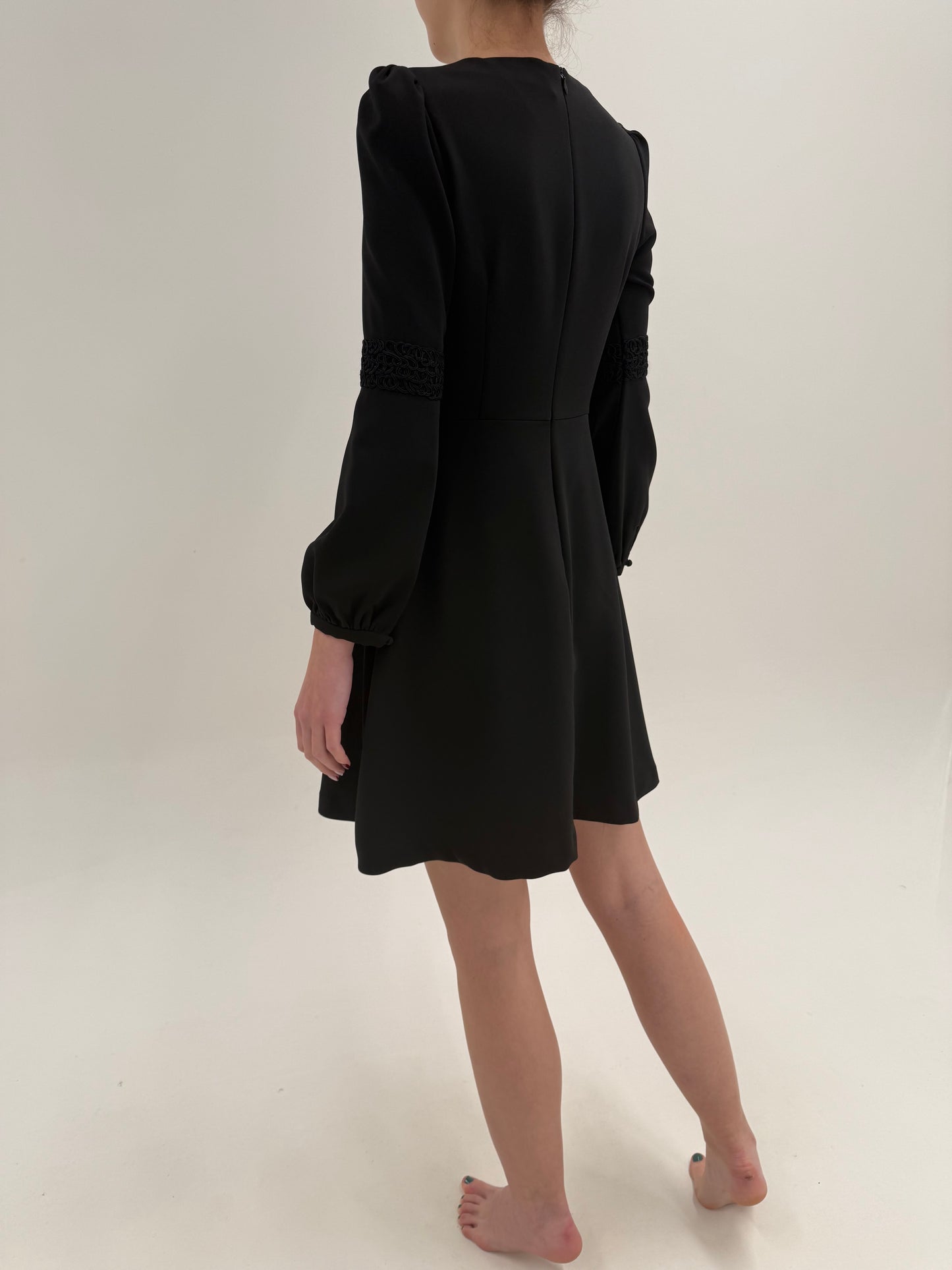 LBD Valentino NOUĂ cu eticheta din Georgette cu talie decorată