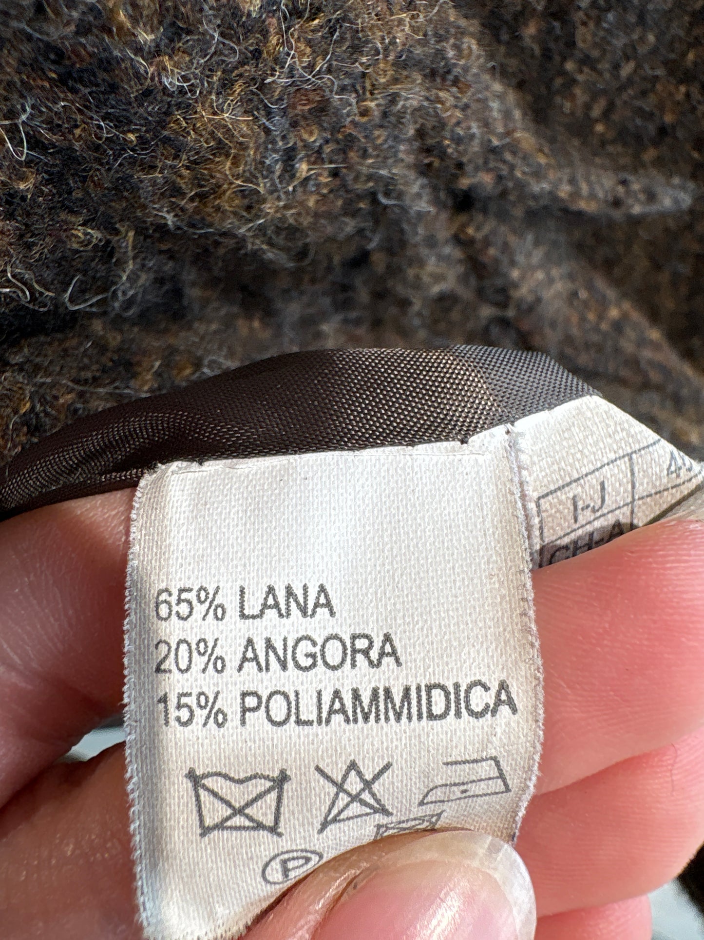 Sacou excepțional italian din stofă de lana groasă cu Angora