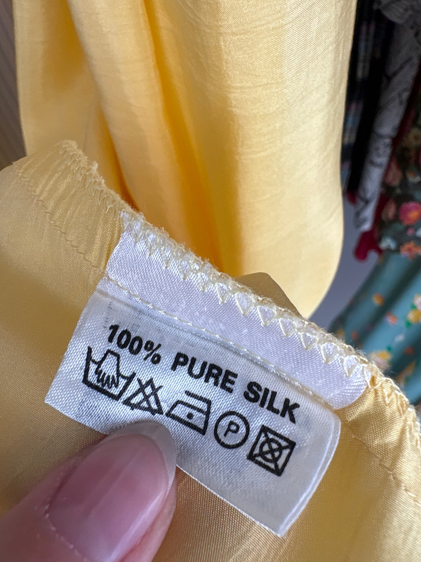 Fustă maxi din mătase naturală cu buzunare butter yellow