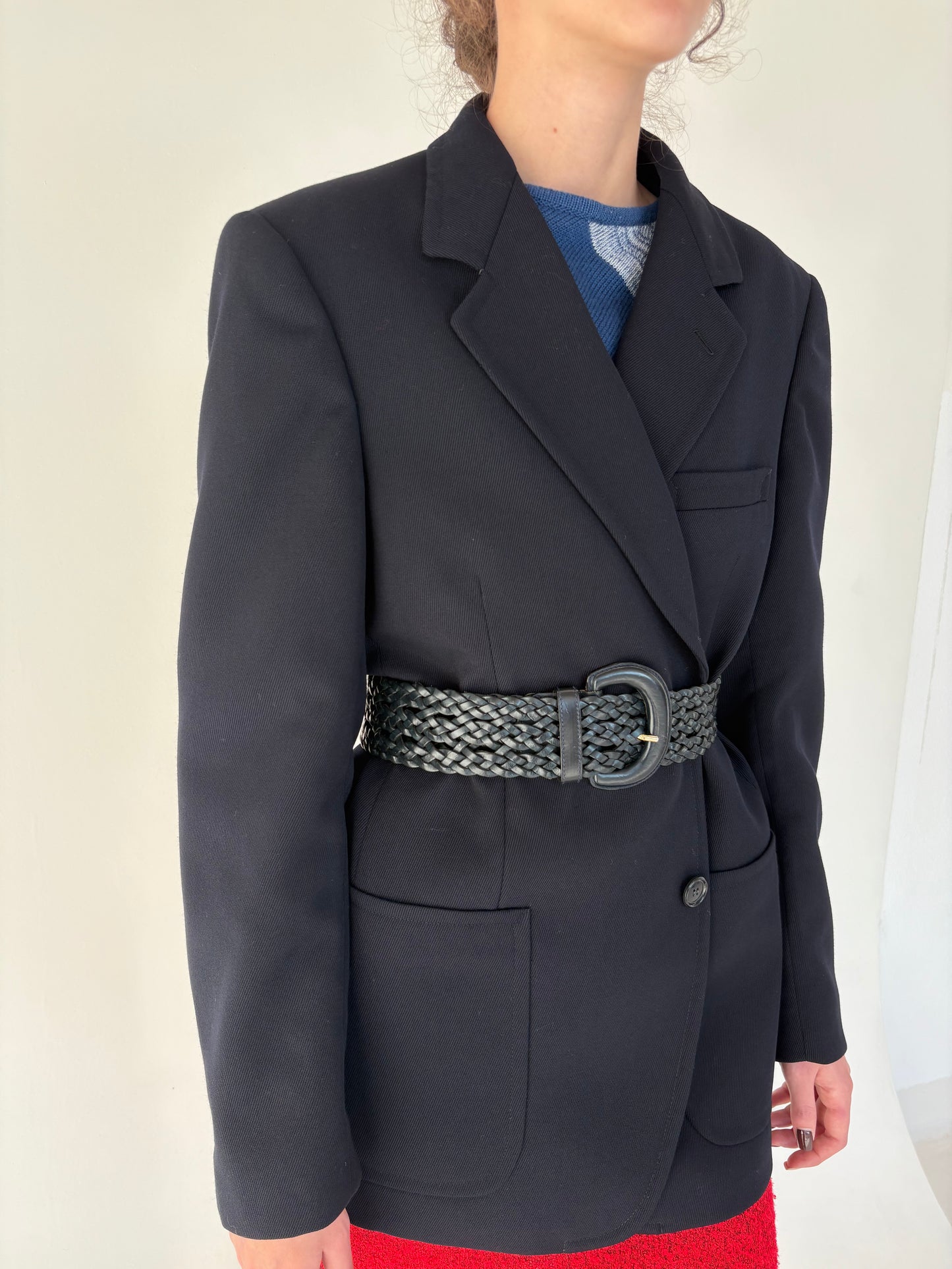 Sacou din stofă plină de lana cu cașmir în croi actual