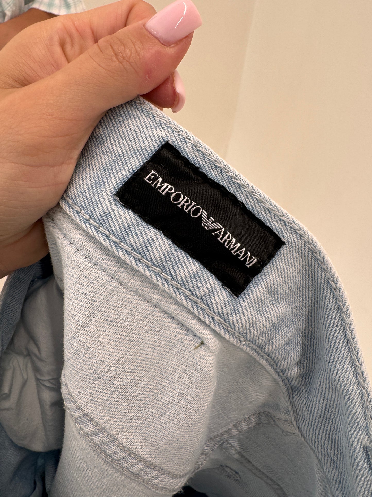 Jeans Armani ultra confort tall light wash in croi clasic