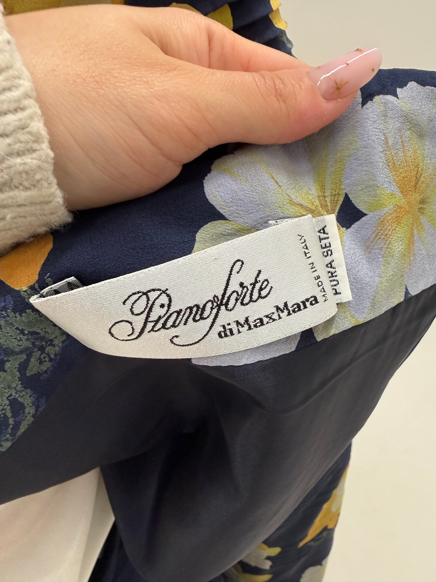 Set Max Mara din mătase naturală cu print floral de la business la seara