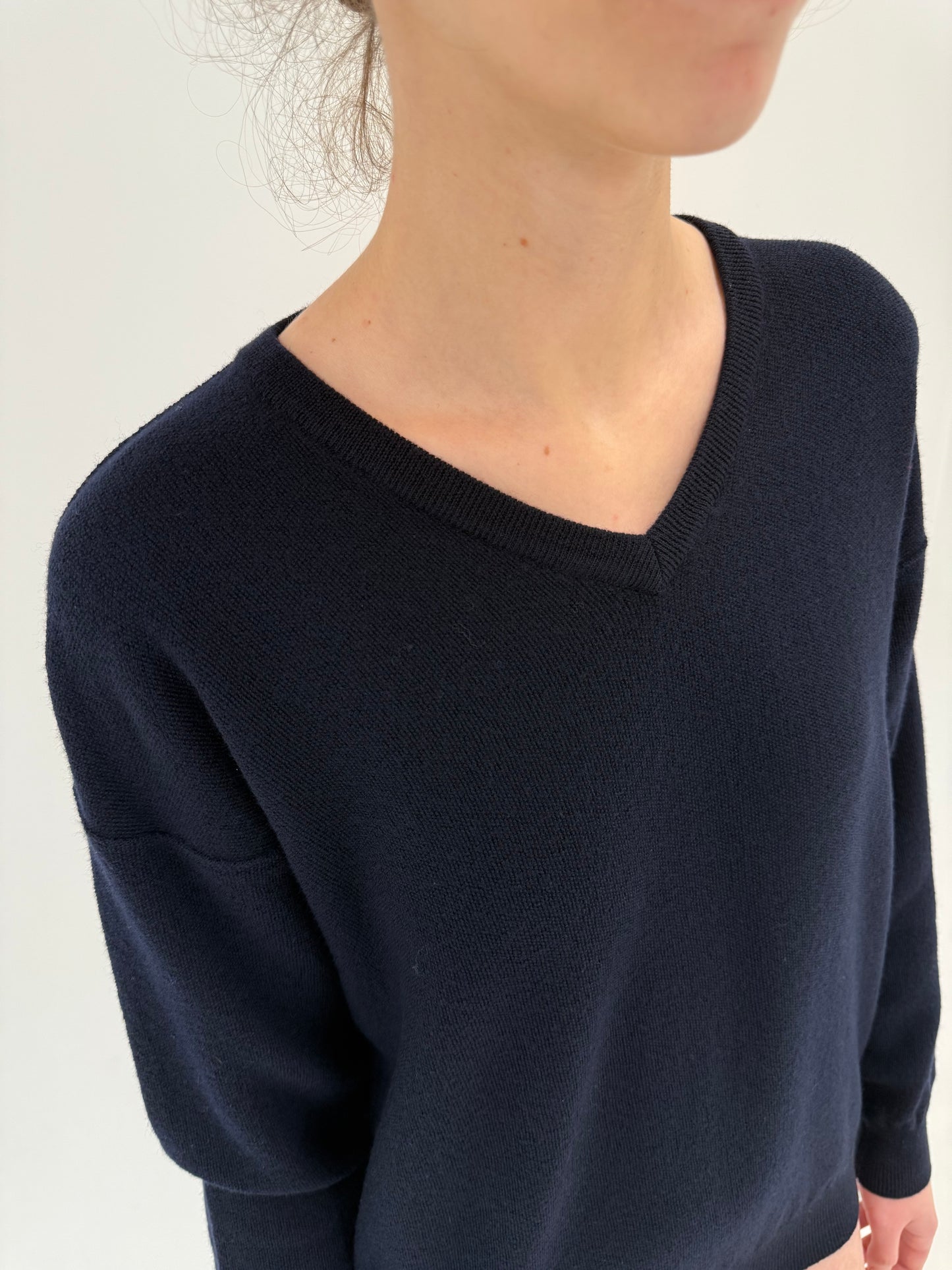 Pulover luxury Les Copains din lana merino extrafina de gramaj mare