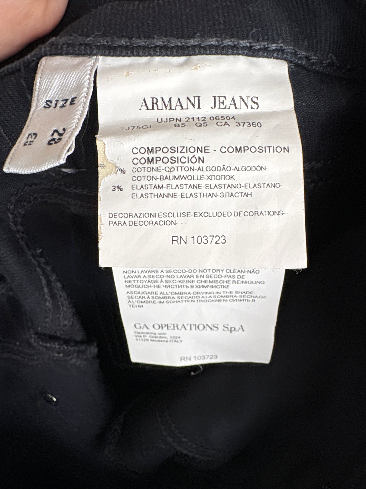 Pantaloni Armani naby blue ultra confort usor modelatori petite