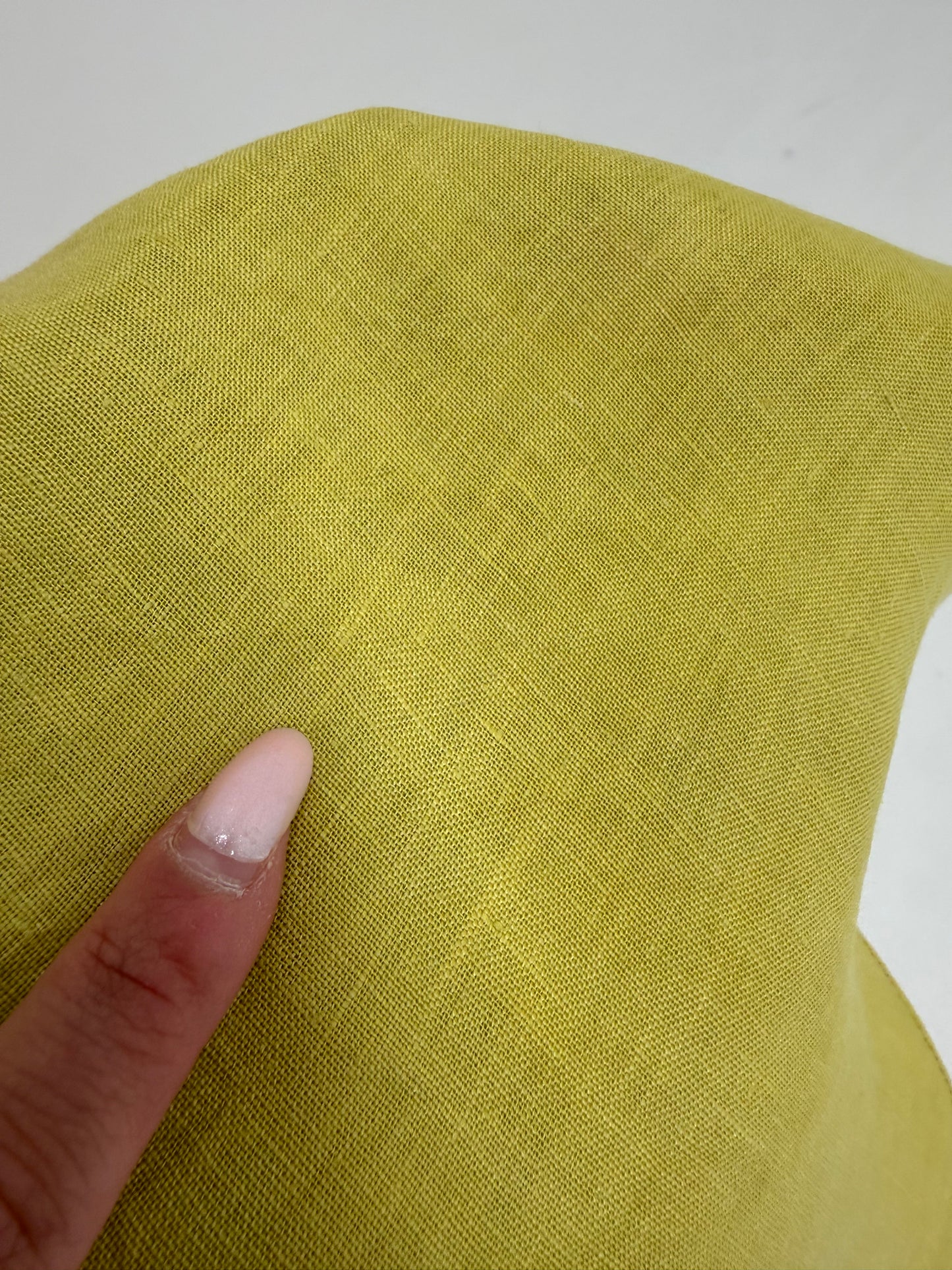Fustă din in în bie chartreuse green in croi ultra chic minimalist midi lung