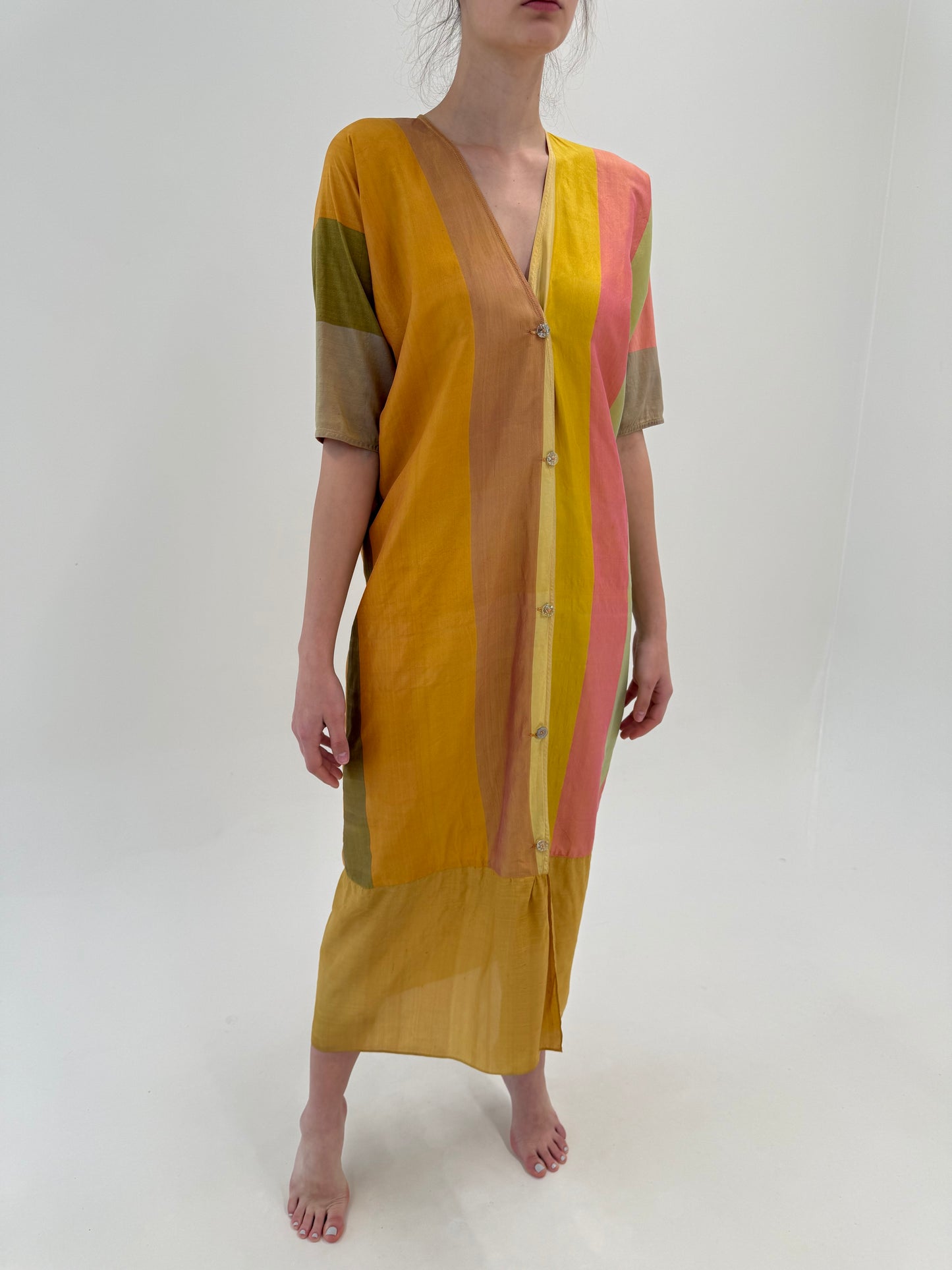 Rochie luxury La Perla cruise maxi din panzica de mătase naturală